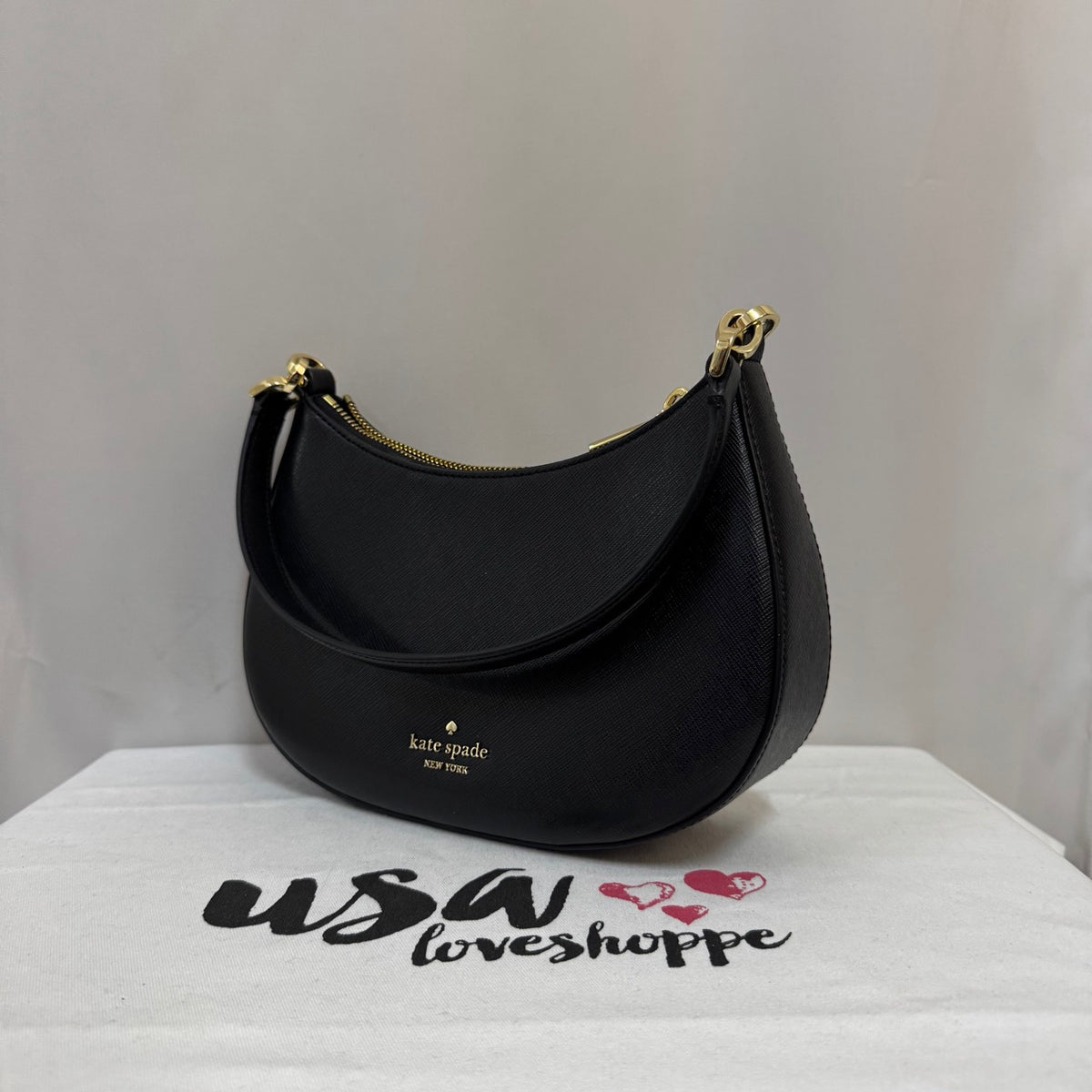 [AUCTION][READY STOCK MY] Kate Spade Paige Convertible Crossbody Black (KK983)