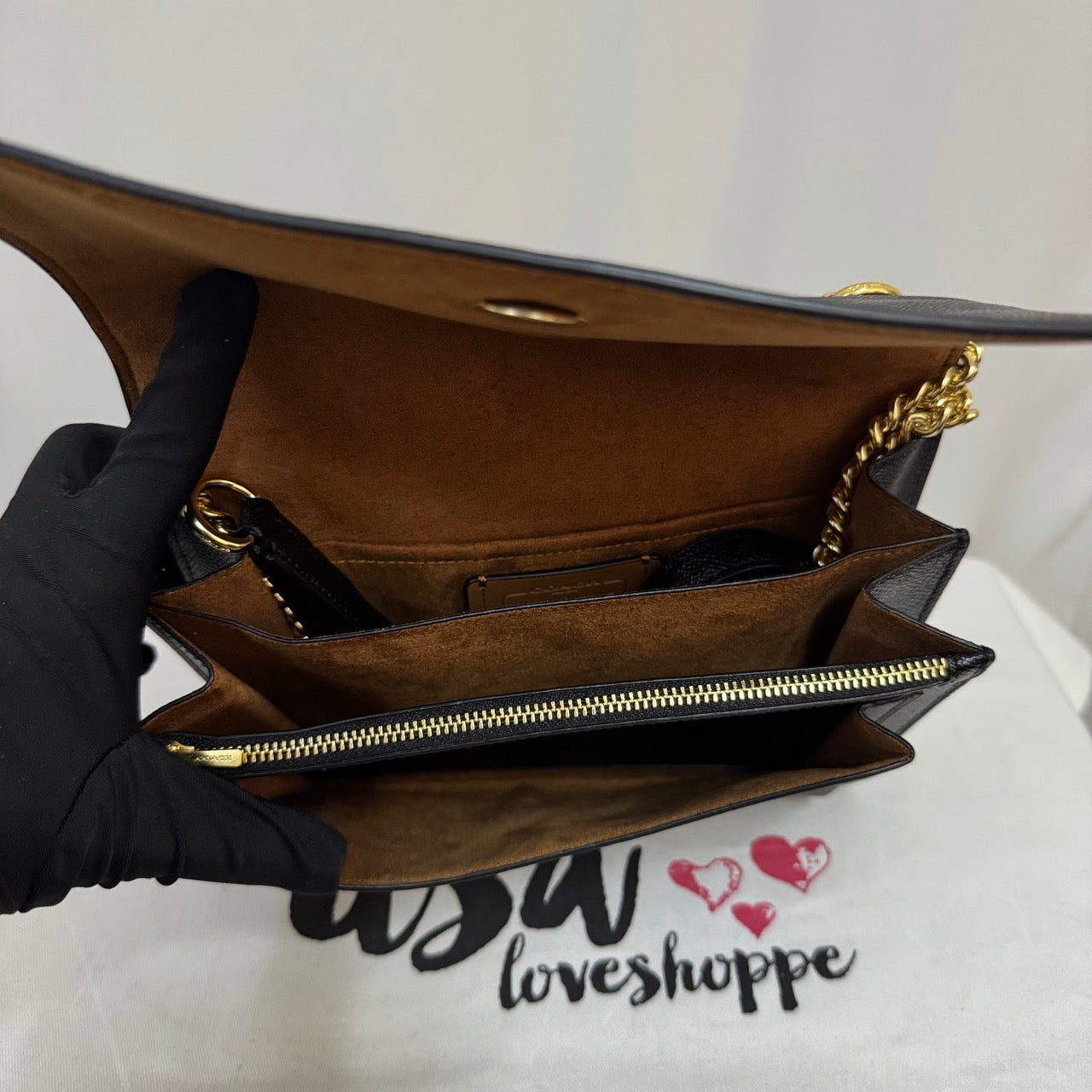 [AUCTION][READY STOCK MY] COACH Klare Crossbody Bag In Signature Canvas in_2_Walnut/Black_(CV978)