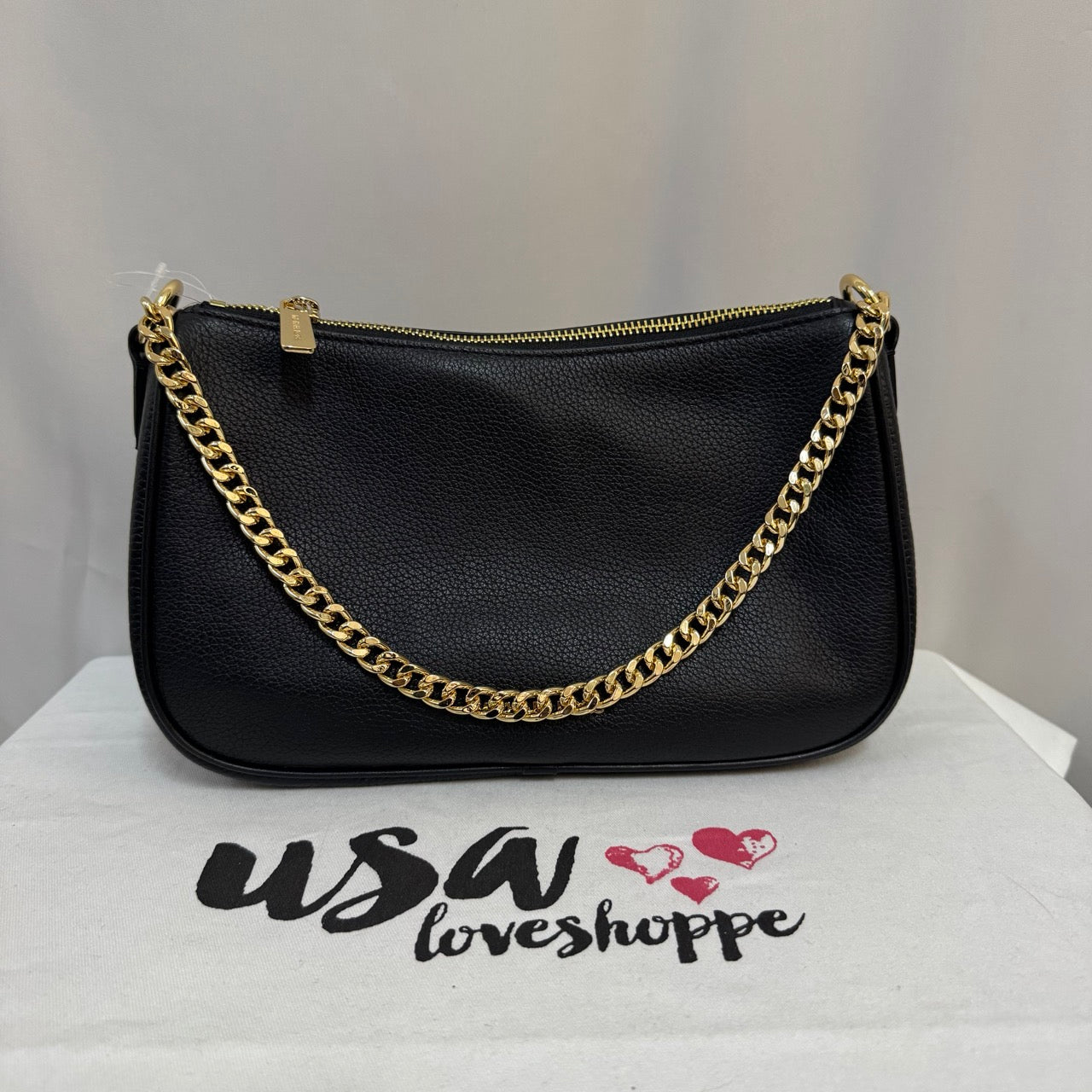 [AUCTION][READY STOCK MY] Michael Kors Carmela Medium Pouchette Crossbody in Black (35F4G1QC6L)