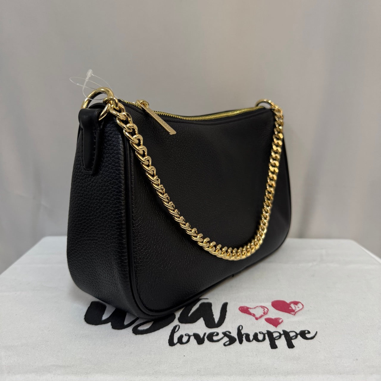 [AUCTION][READY STOCK MY] Michael Kors Carmela Medium Pouchette Crossbody in Black (35F4G1QC6L)