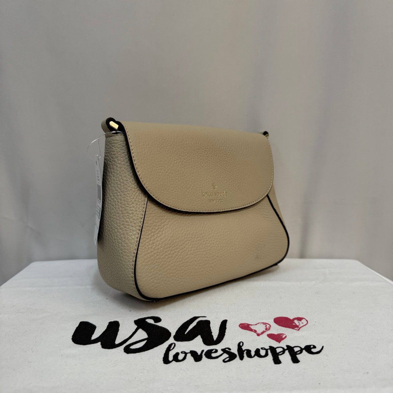 [AUCTION][DEFECT][READY STOCK MY] Kate Spade Monica Small Flap Crossbody Bag in Light Sand (KF364)