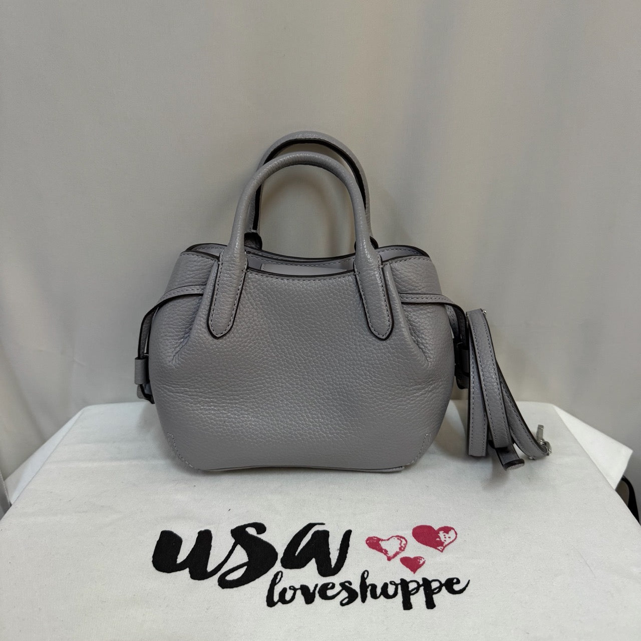 [AUCTION][READY STOCK MY] Kate Spade Dumpling Mini Satchel In Mountain Grey (KI859)