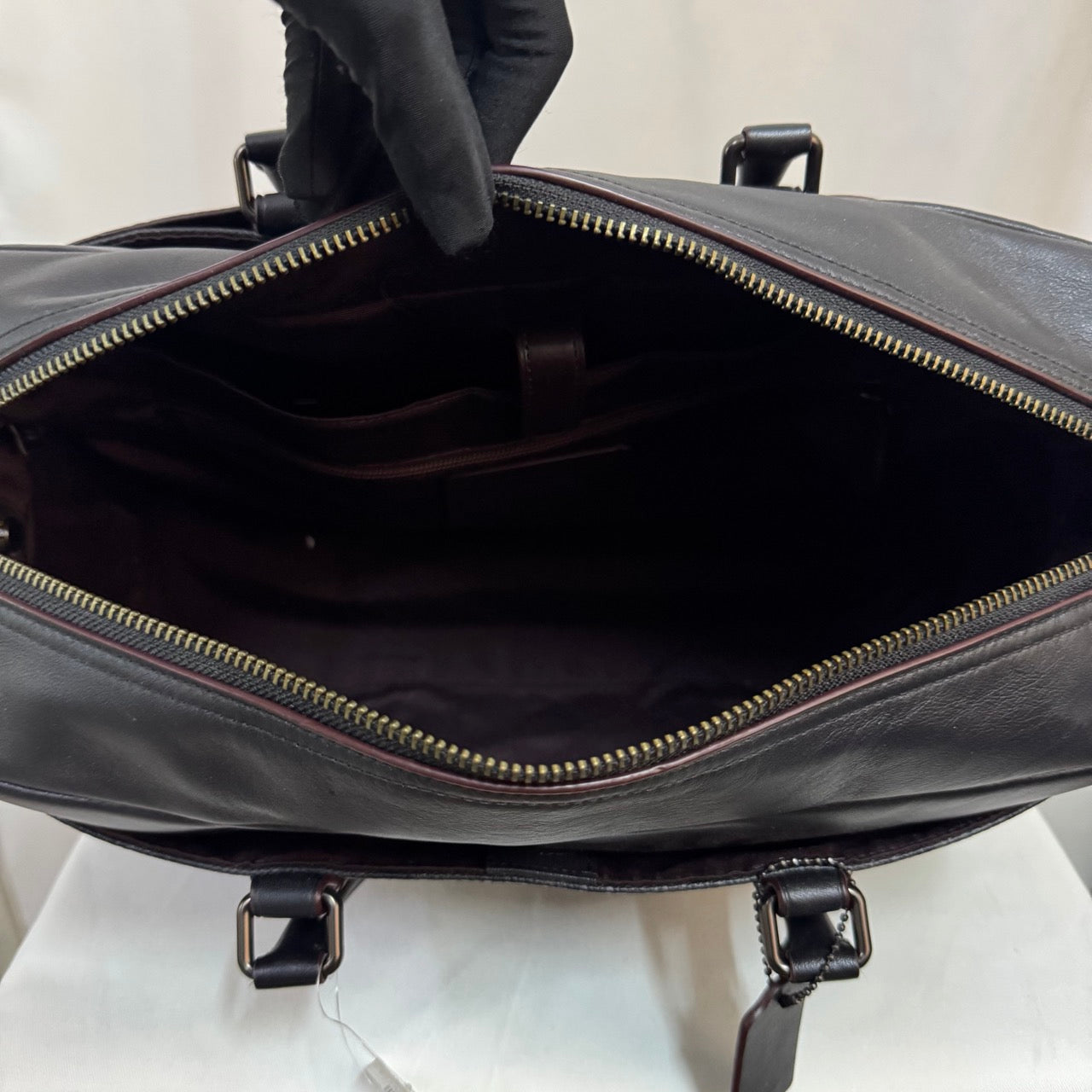 [AUCTION][READY STOCK MY] C0ACH for Men Trekker Carryall in Signature Black/Black/Oxblood (F77868)