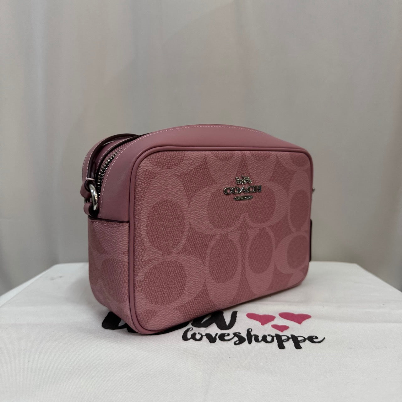 [AUCTION][READY STOCK MY] COACH Jamie Camera Bag In Maxi Signature Canvas in Dusty Pink (CCK73)