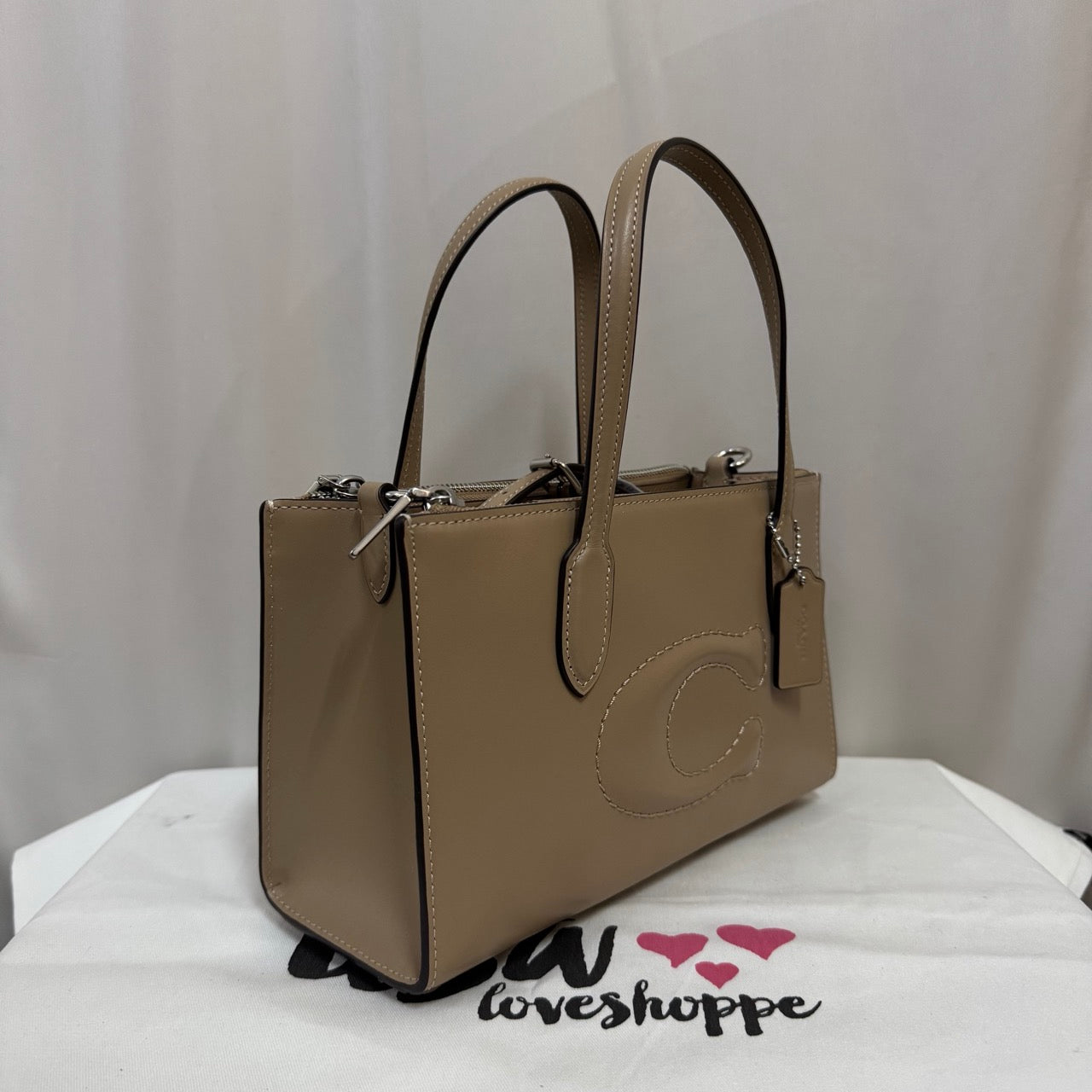 [AUCTION][READY STOCK MY] COACH Nina Small Tote Bag in Taupe (CR097)
