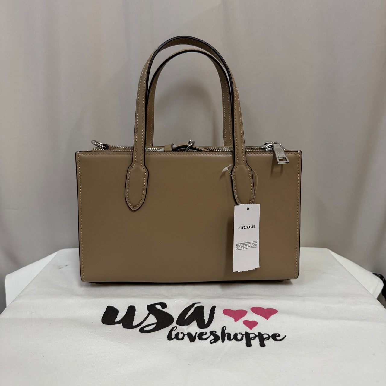 [AUCTION][READY STOCK MY] COACH Nina Small Tote Bag in Taupe (CR097)