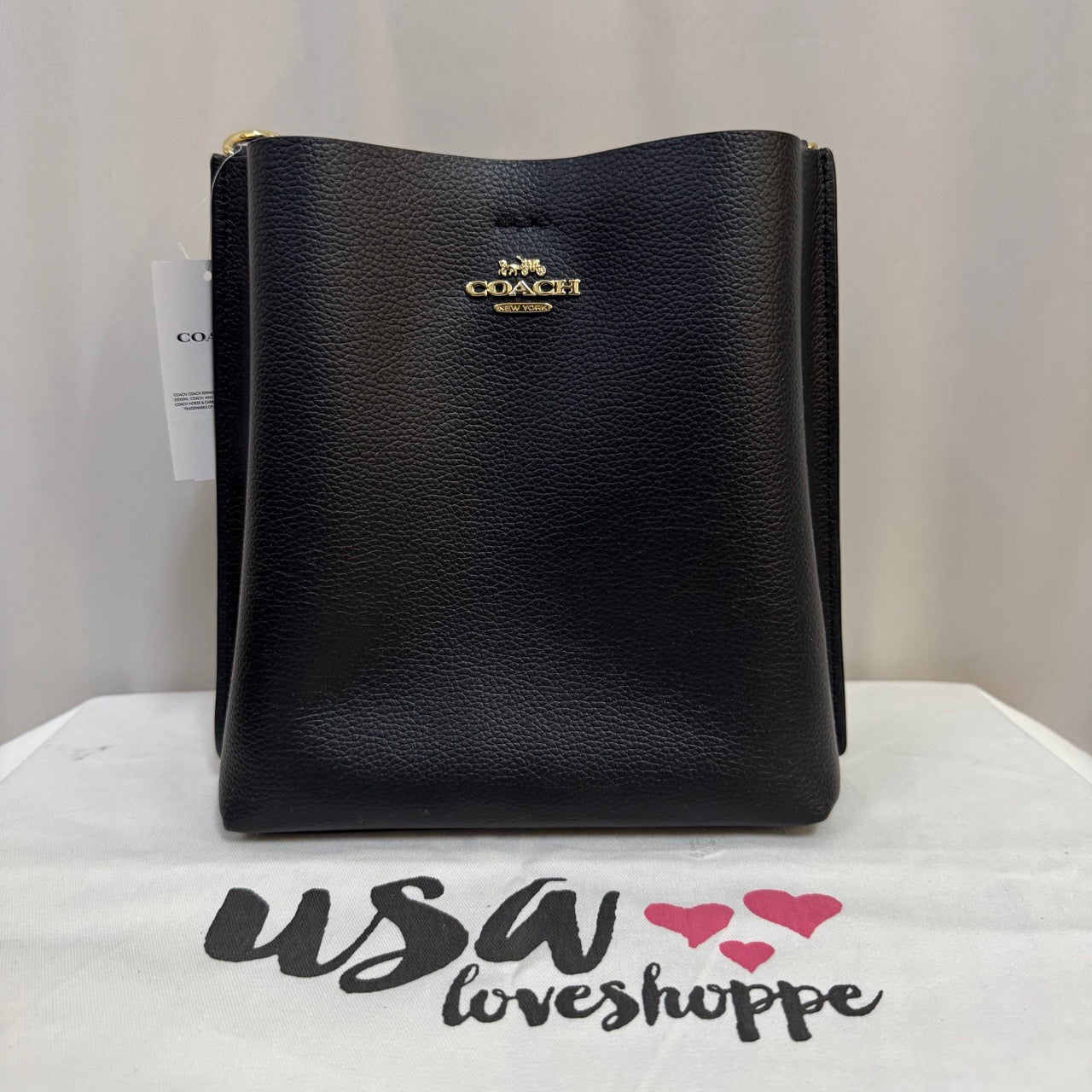 [AUCTION][READY STOCK MY] COACH Mollie Bucket Bag 22 in Black (CA177)