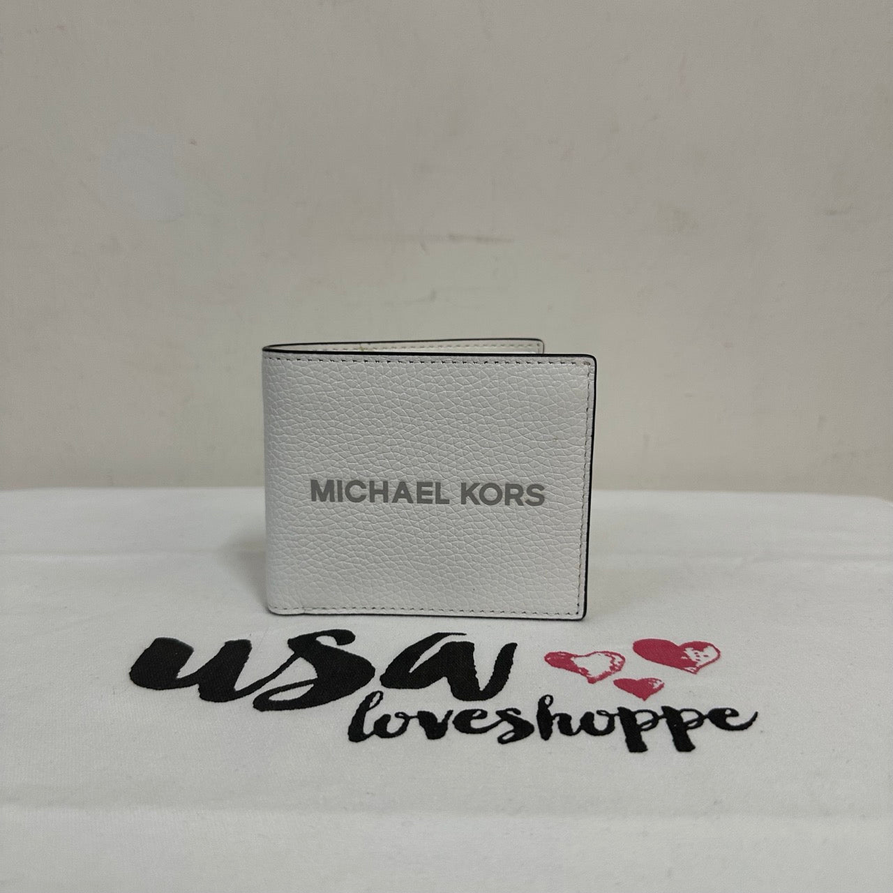 [AUCTION][READY STOCK MY] Michael Kors Cooper Billfold With Coin Packet in Bright White (36S4LCOF3I)