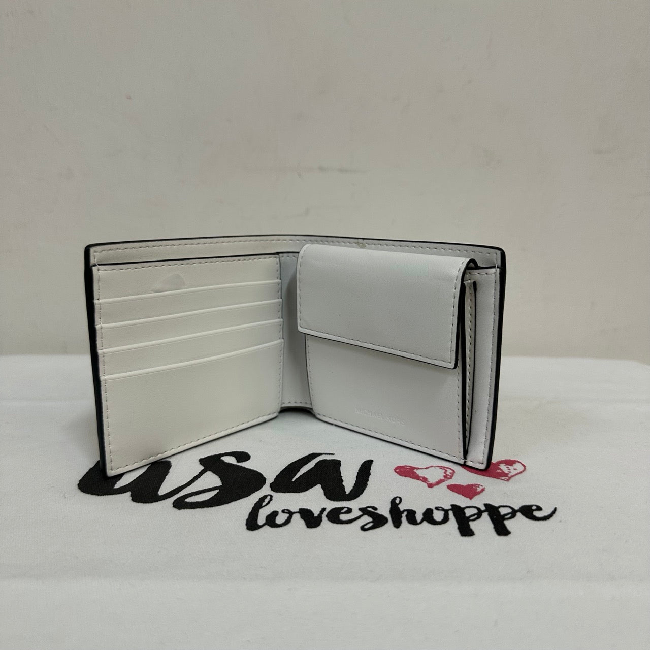 [AUCTION][READY STOCK MY] Michael Kors Cooper Billfold With Coin Packet in Bright White (36S4LCOF3I)