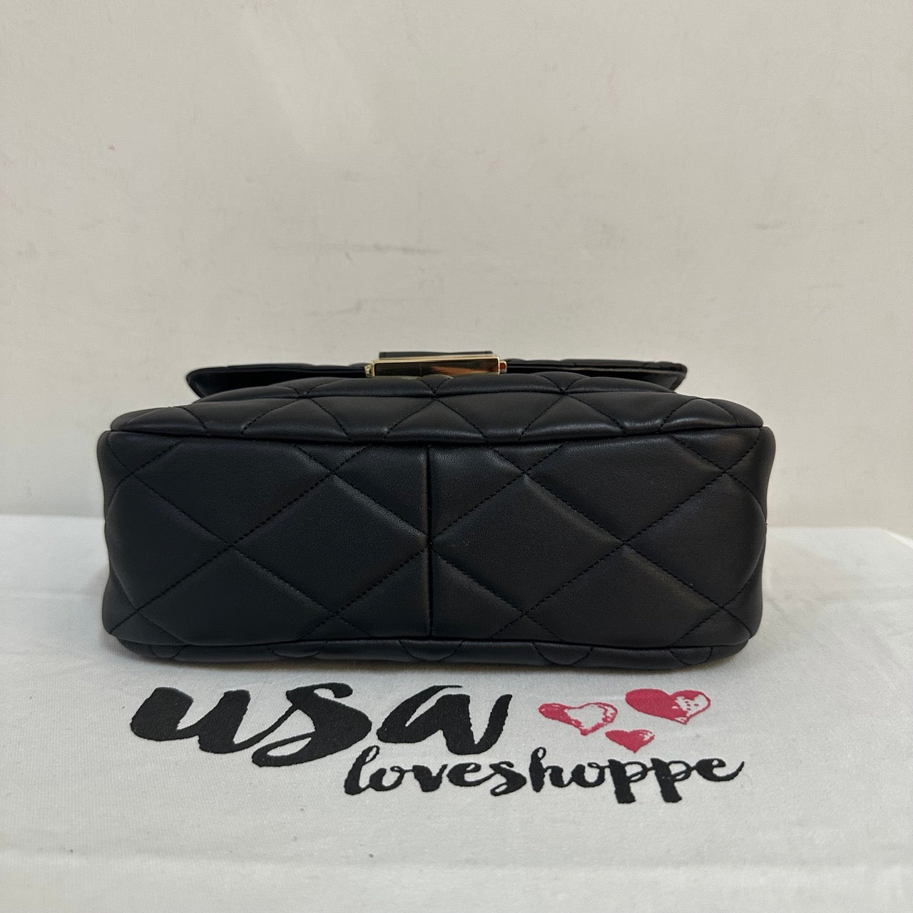[AUCTION][READY STOCK MY] Kate Spade Carey Quilted Leather Medium Shoulder Bag in Black (KA766)