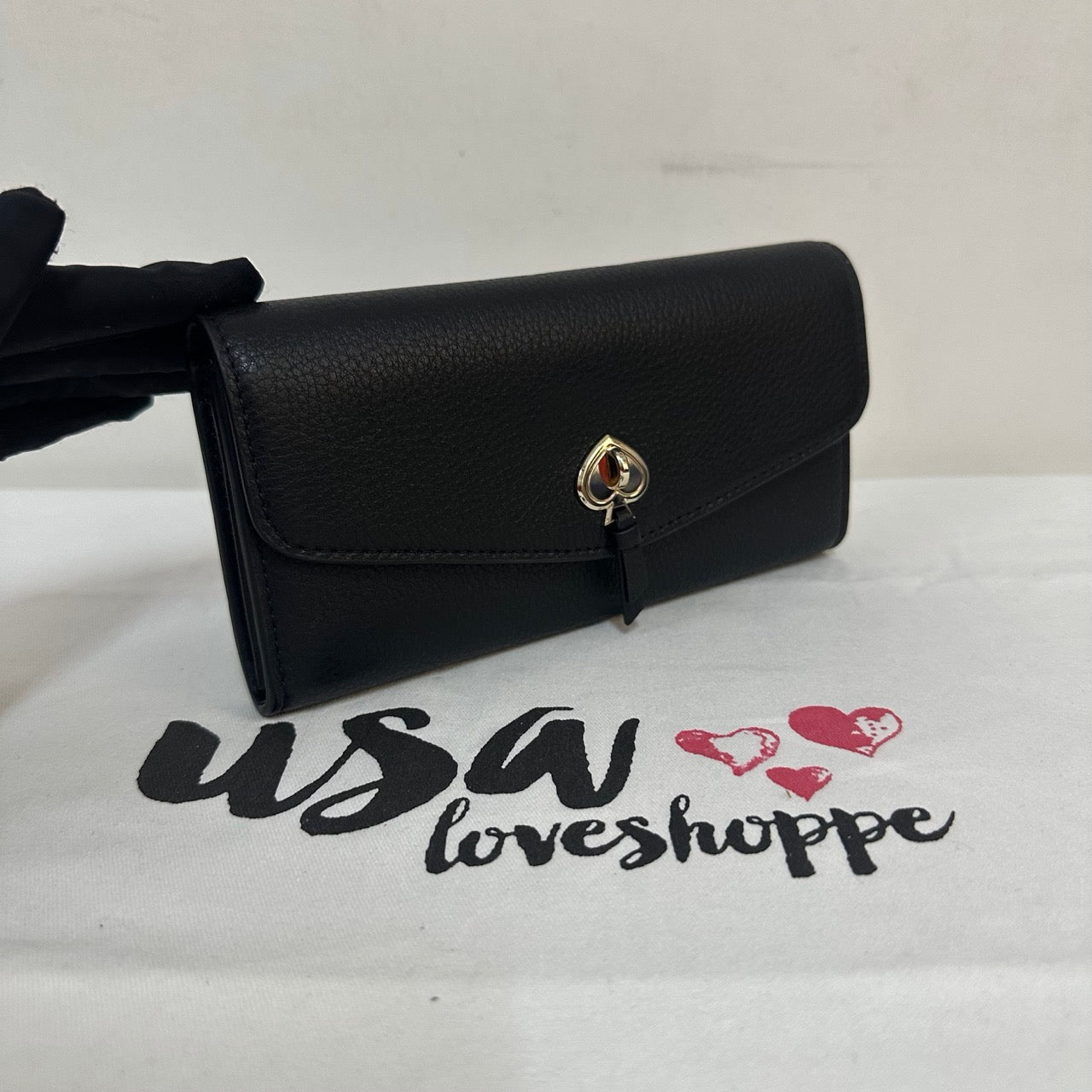 [AUCTION][READY STOCK MY] Kate Spade Marti Pebbled Leather Wallet in Black (K6402)