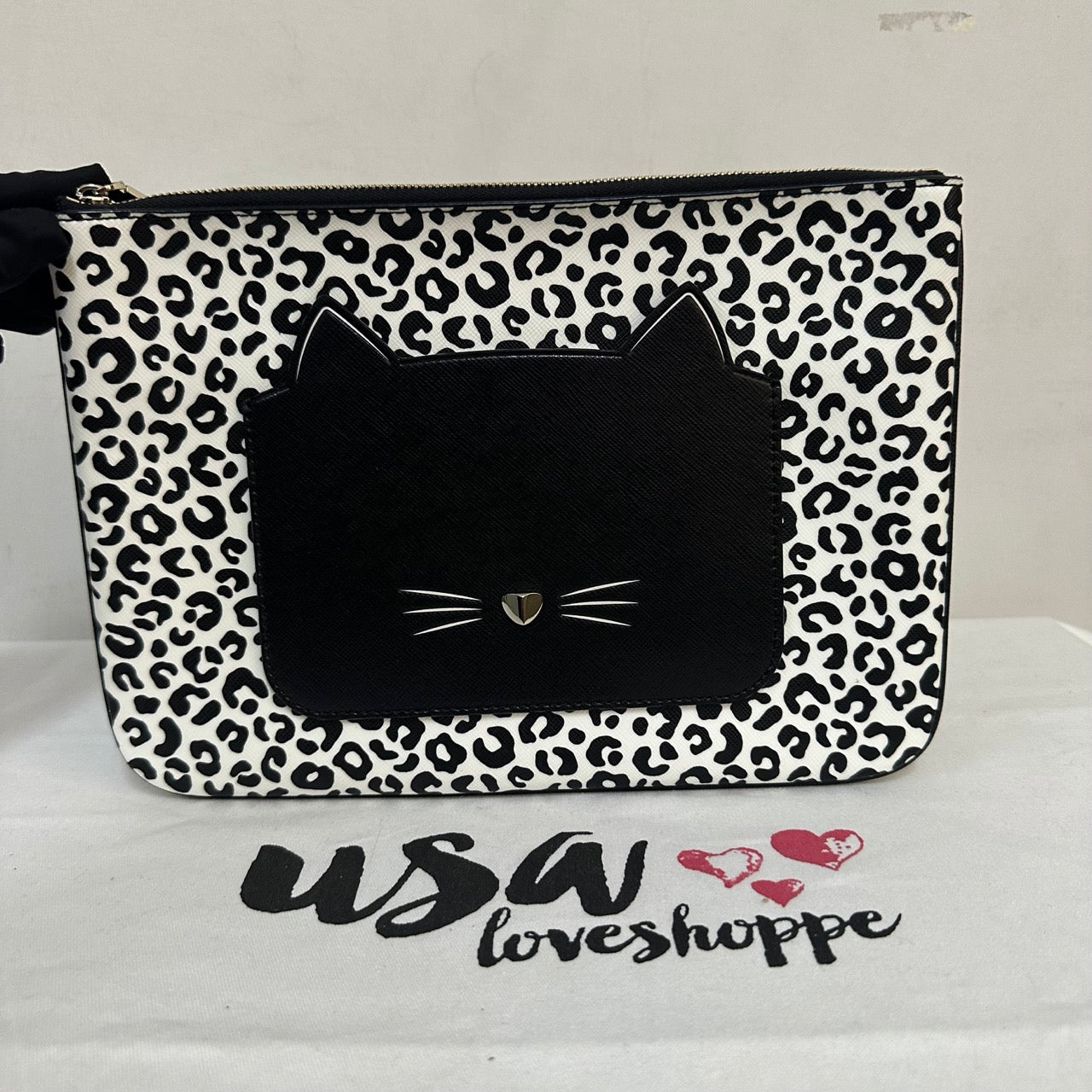 [AUCTION][READY STOCK MY] Kate Spade Meow Large Zip Pouch in Multi (WLR00592)