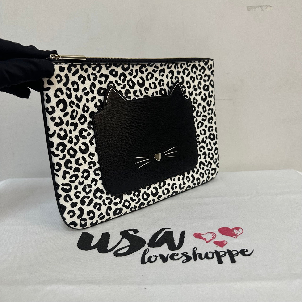 [AUCTION][READY STOCK MY] Kate Spade Meow Large Zip Pouch in Multi (WLR00592)