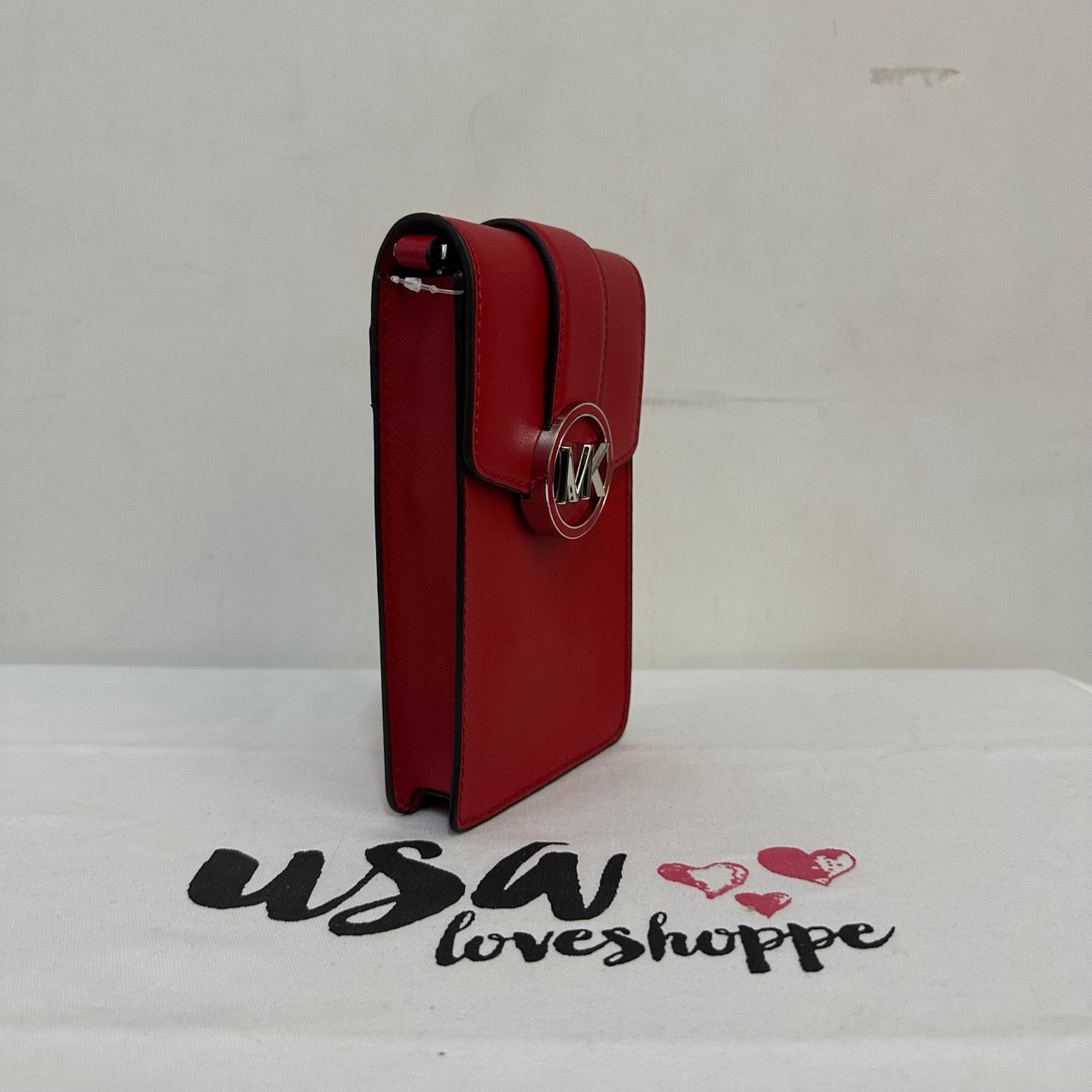 [AUCTION][READY STOCK MY] Michael Kors Carmen Small NS phone Crossbody in Bright Red (35H3SNMC5L)
