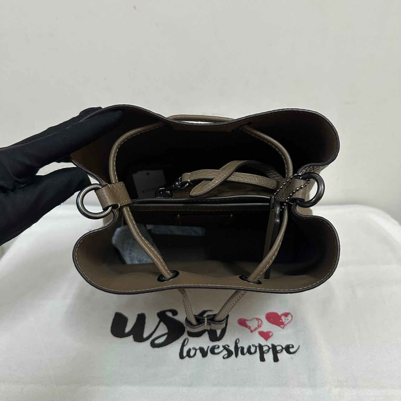 [AUCTION][READY STOCK MY] COACH Rowan Bucket Bag in Dark Stone (CBH06)