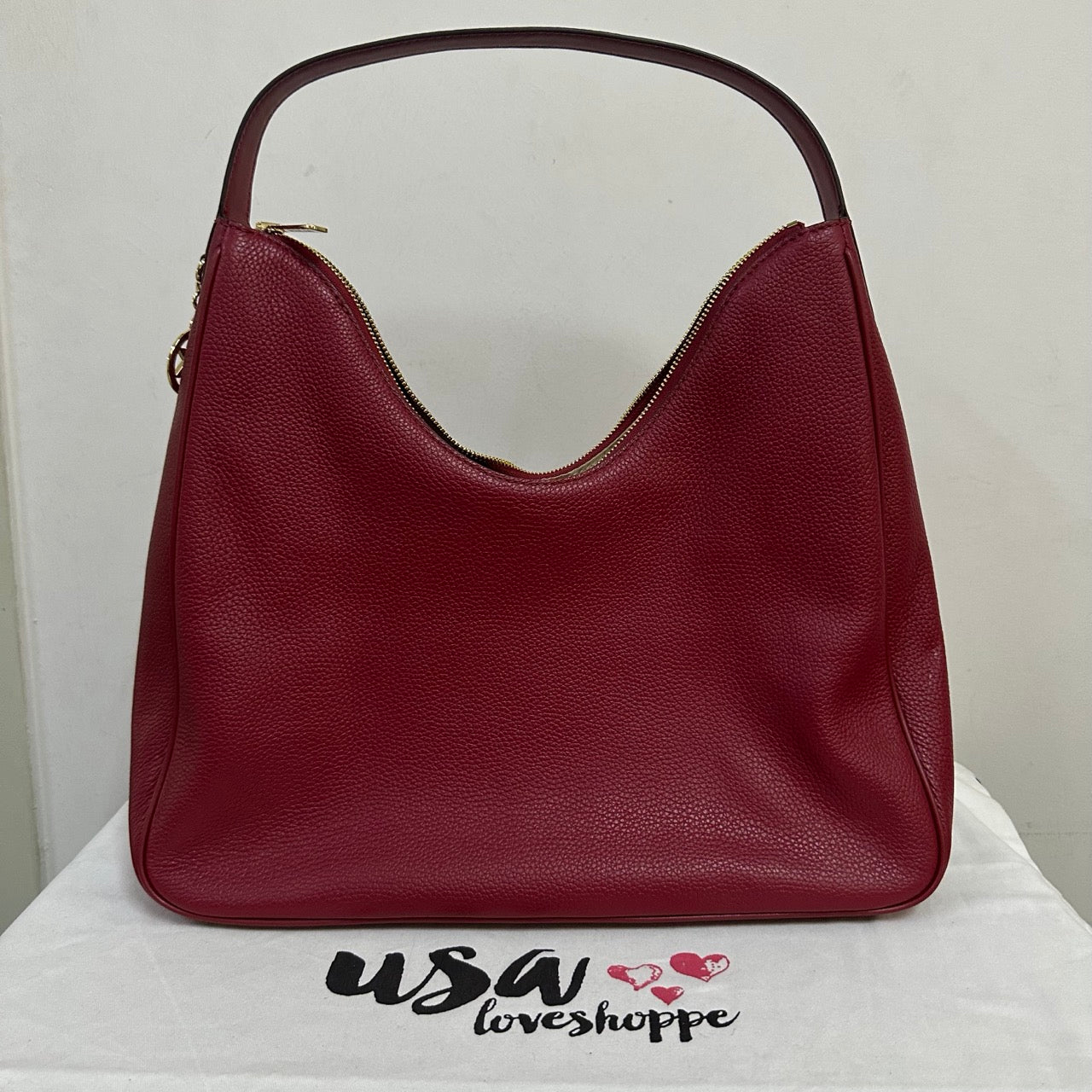 [AUCTION][READY STOCK MY] Michael Kors Nayla Medium Hobo Shoulder in Cherry (35F5G5ZL6L)