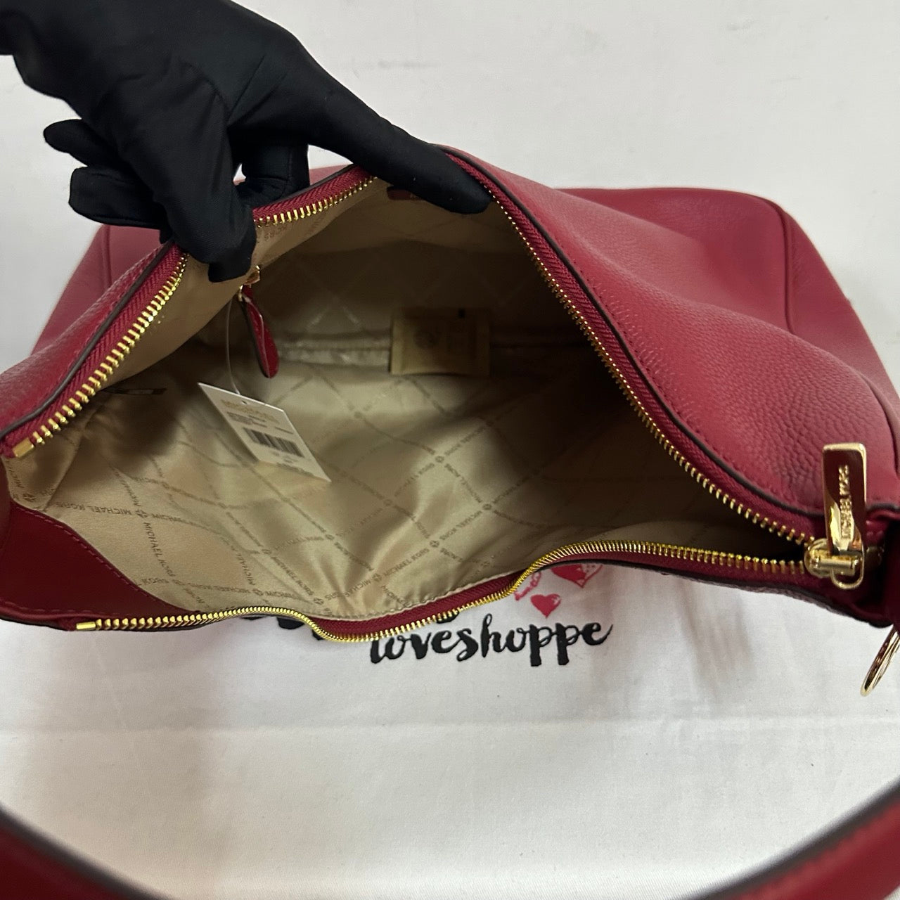 [AUCTION][READY STOCK MY] Michael Kors Nayla Medium Hobo Shoulder in Cherry (35F5G5ZL6L)