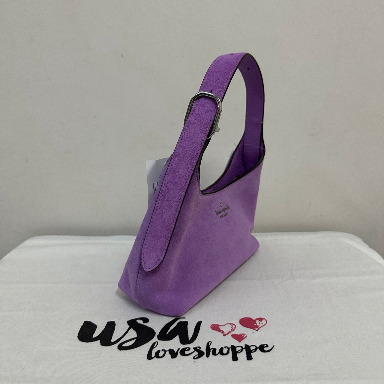[AUCTION][READY STOCK MY] Kate Spade 454 Suede Mini Crossbody in Wisteria (KN427)