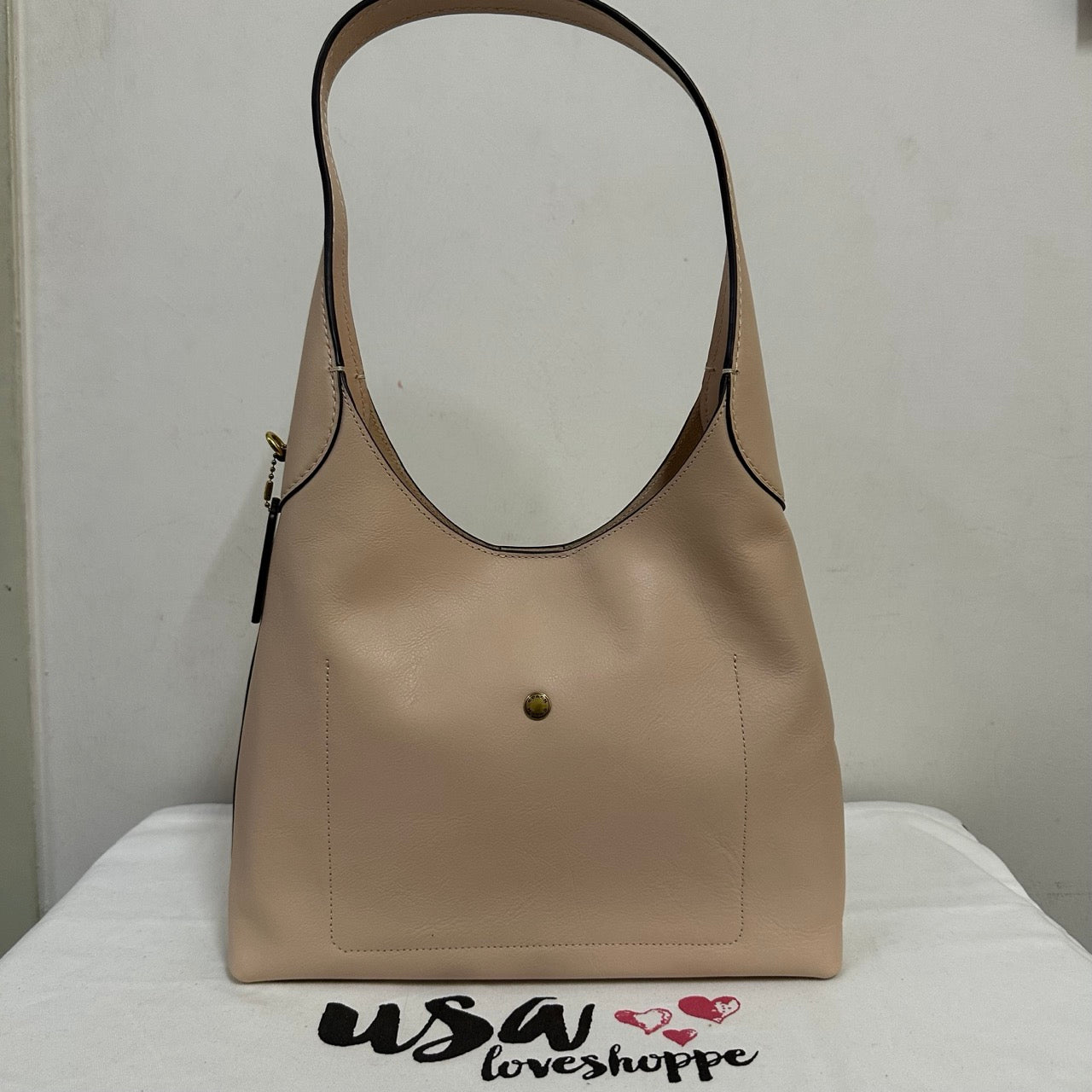 [AUCTION][READY STOCK MY] COACH Brooklyn Shoulder Bag 28 in Cream (CU068)