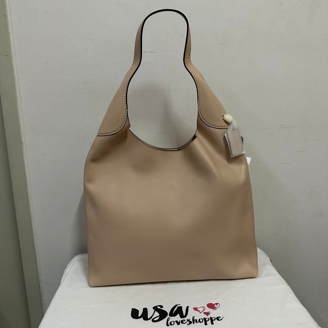 [AUCTION][READY STOCK MY] COACH Brooklyn Shoulder Bag 39 in Brass/Cream (CU044)