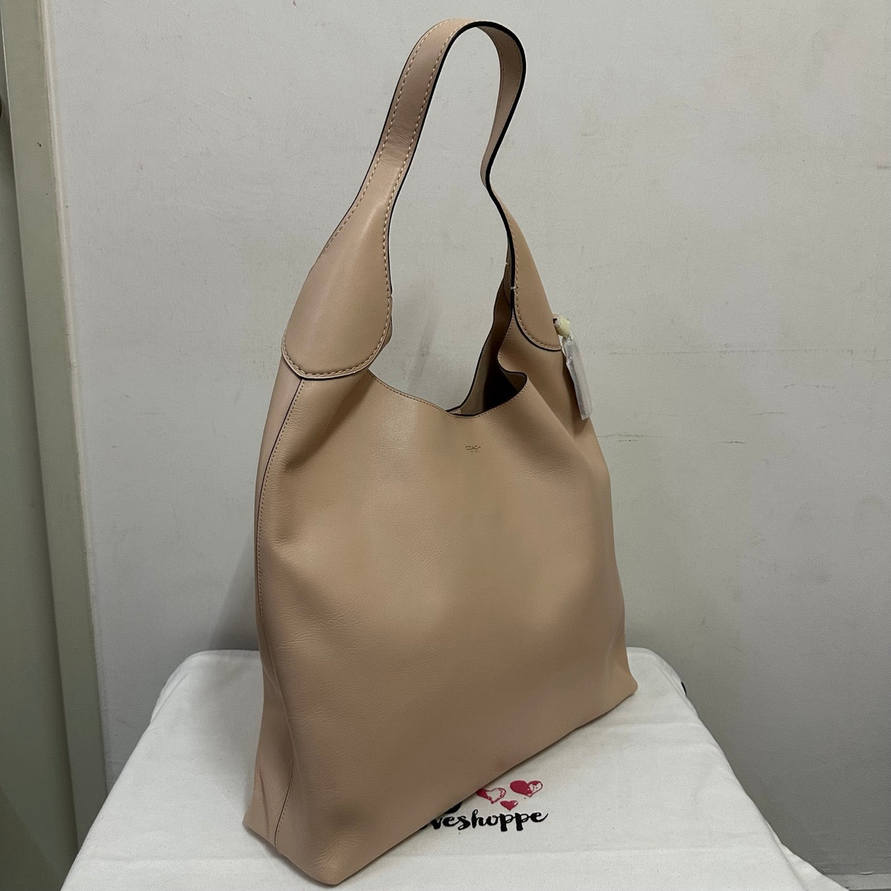 [AUCTION][READY STOCK MY] COACH Brooklyn Shoulder Bag 39 in Brass/Cream (CU044)