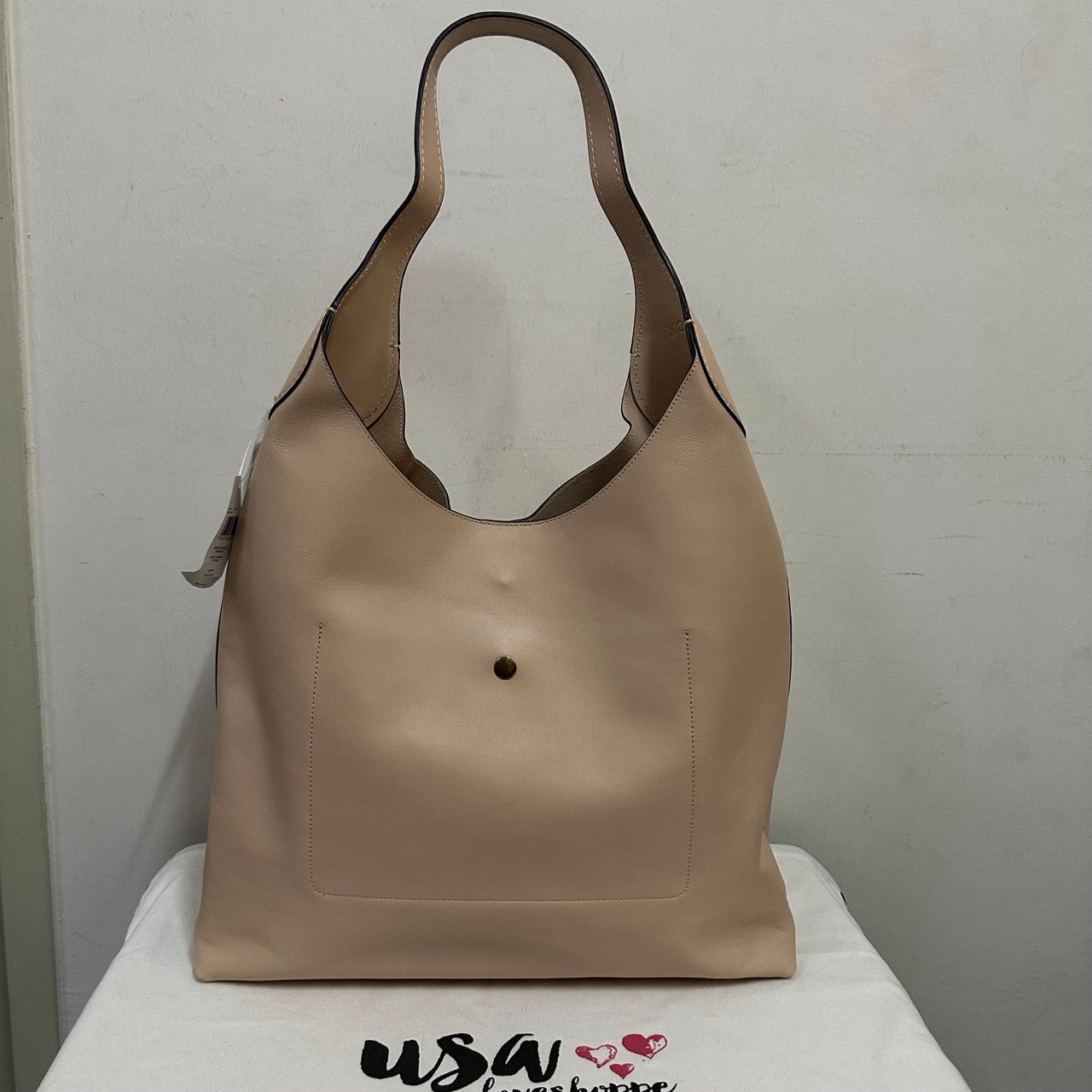 [AUCTION][READY STOCK MY] COACH Brooklyn Shoulder Bag 39 in Brass/Cream (CU044)