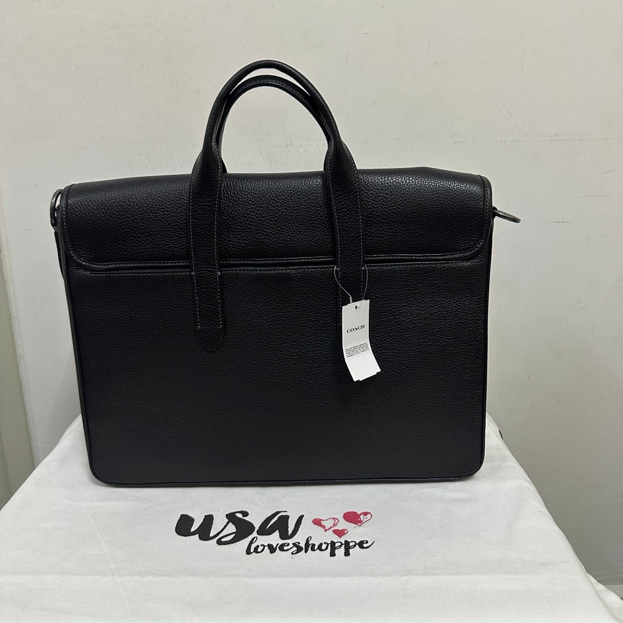 [AUCTION][READY STOCK MY] COACH Sullivan Portfolio Brief in Black (C9875)