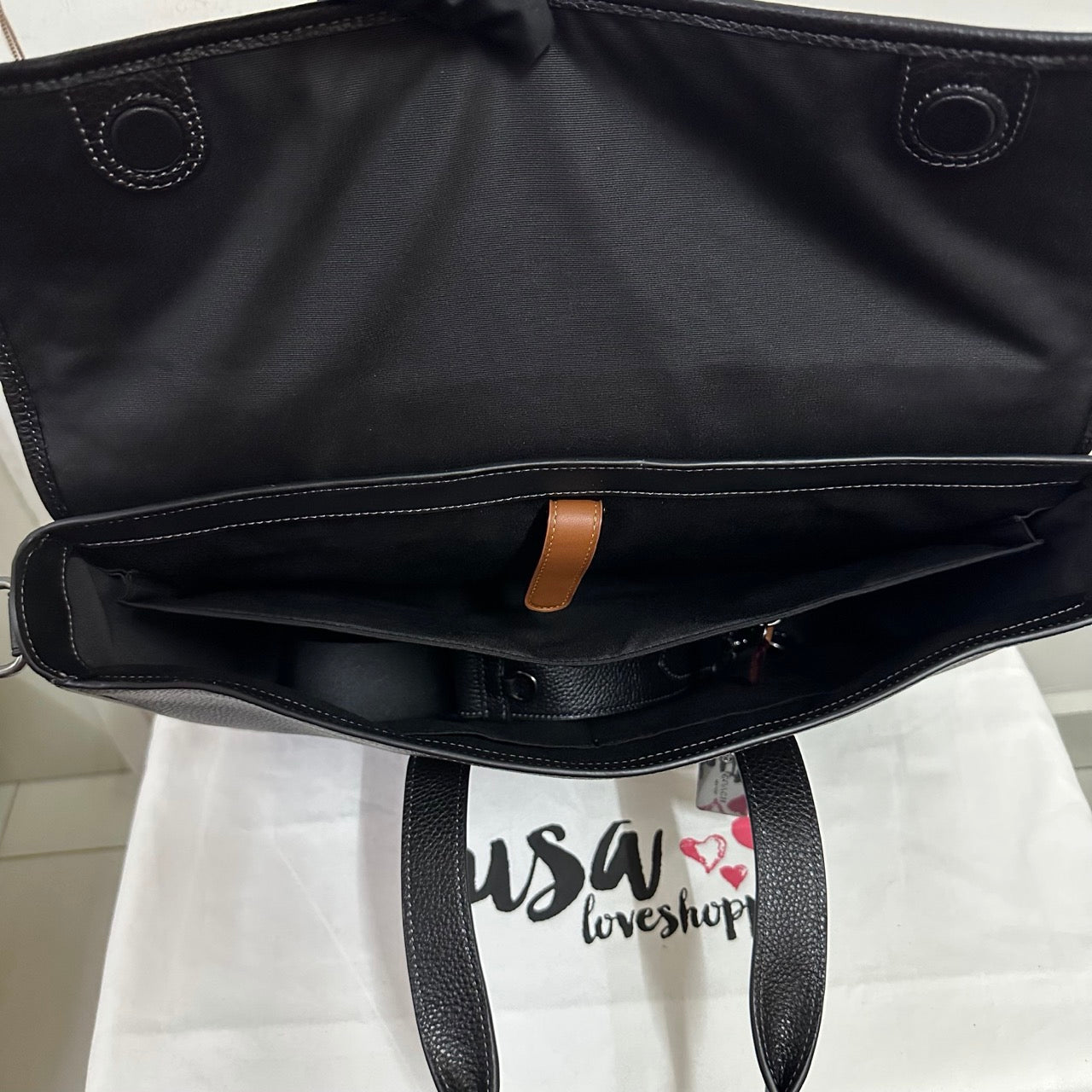 [AUCTION][READY STOCK MY] COACH Sullivan Portfolio Brief in Black (C9875)