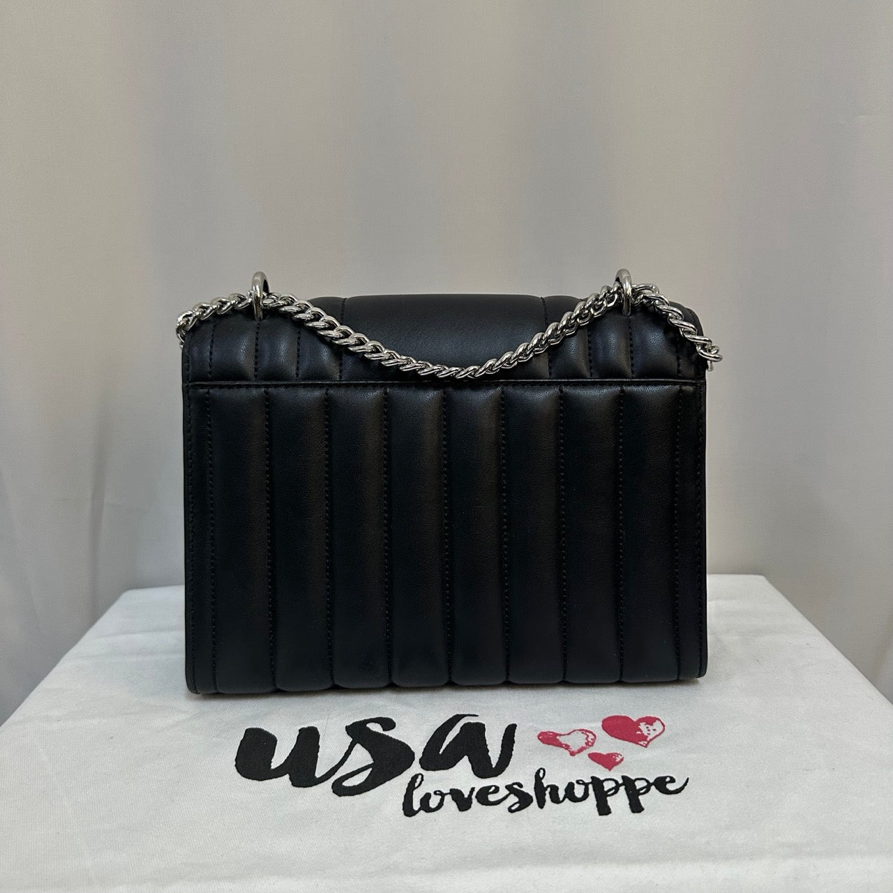 [AUCTION][READY STOCK MY] Michael Kors Whitney Medium Flap Chain Shoulder Bag In Black (35R4SWHL6U)