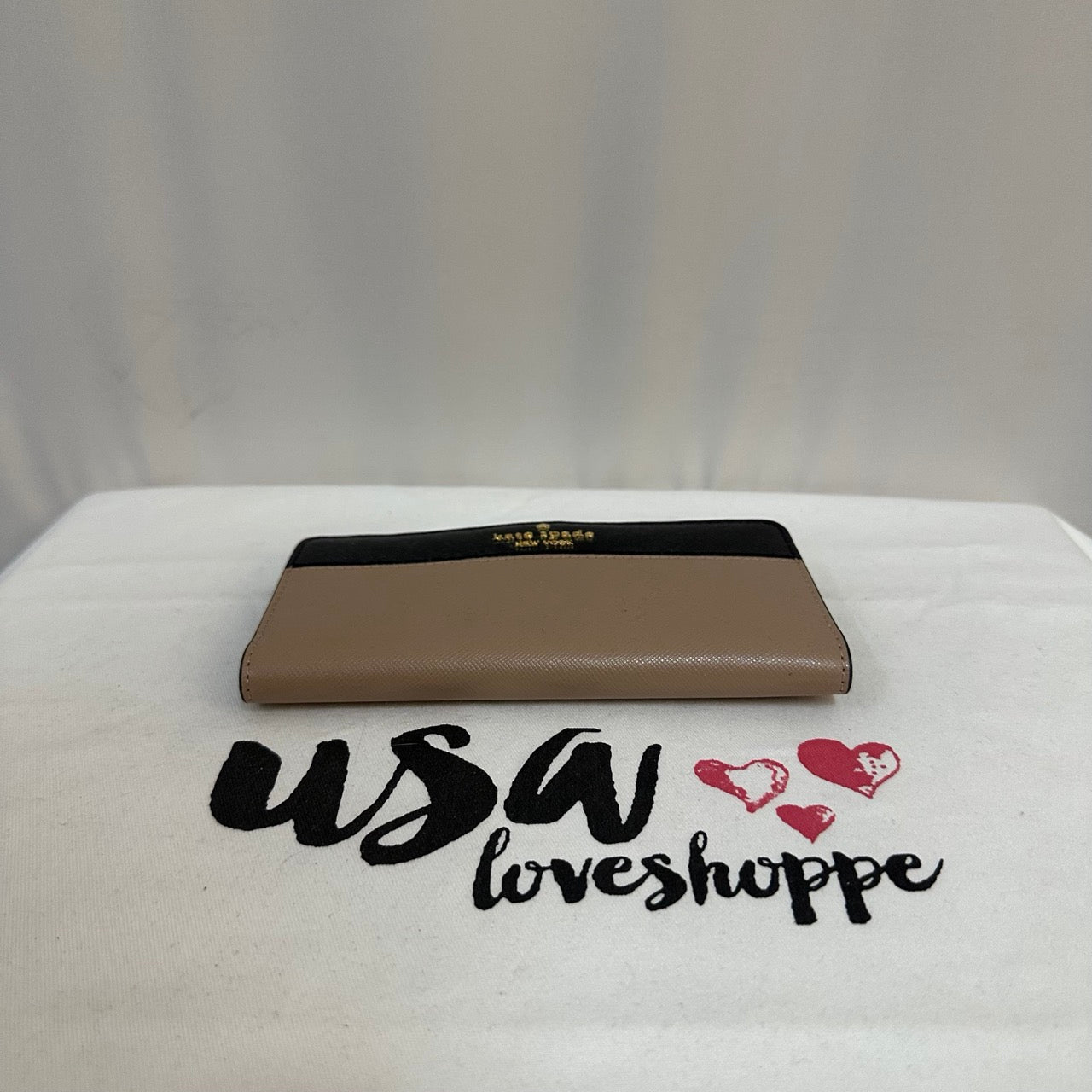 [AUCTION][READY STOCK MY] Kate Spade Staci Large Slim Bifold Wallet in Warm Beige Multi (WLR00122)