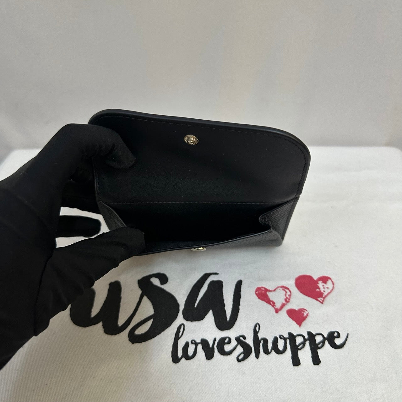 [AUCTION][READY STOCK MY] Kate Spade Dumpling Small Flap Card Holder in Black (KA574)