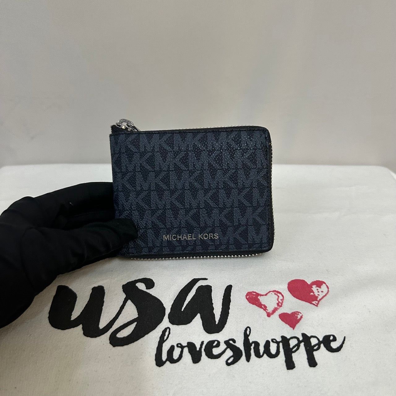 [AUCTION][READY STOCK MY] Michael Kors Men Cooper Folio Wallet With Signature Logo in Admiral Blue (36F2LCOF3B)