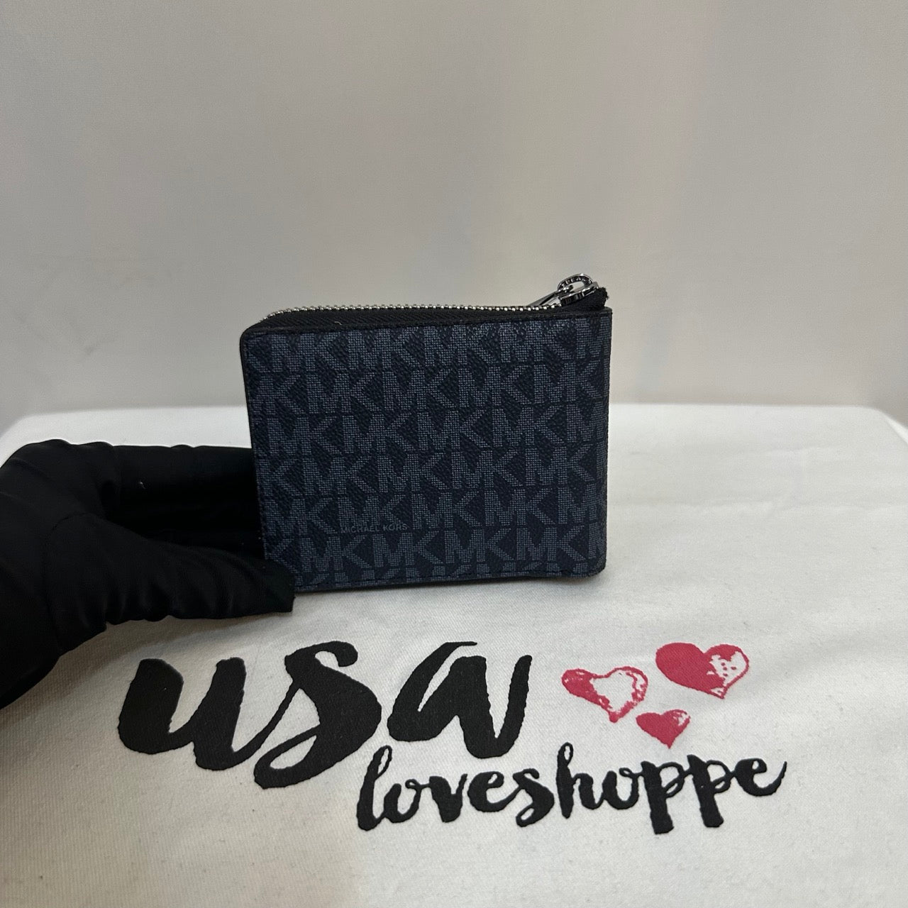 [AUCTION][READY STOCK MY] Michael Kors Men Cooper Folio Wallet With Signature Logo in Admiral Blue (36F2LCOF3B)