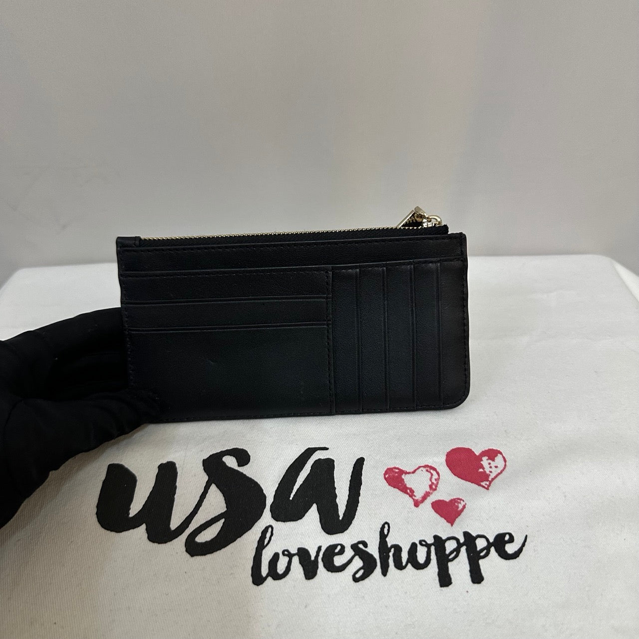 [AUCTION][READY STOCK MY] Kate Spade Natalia Large Slim Card Holder in Black (WLRU6343)