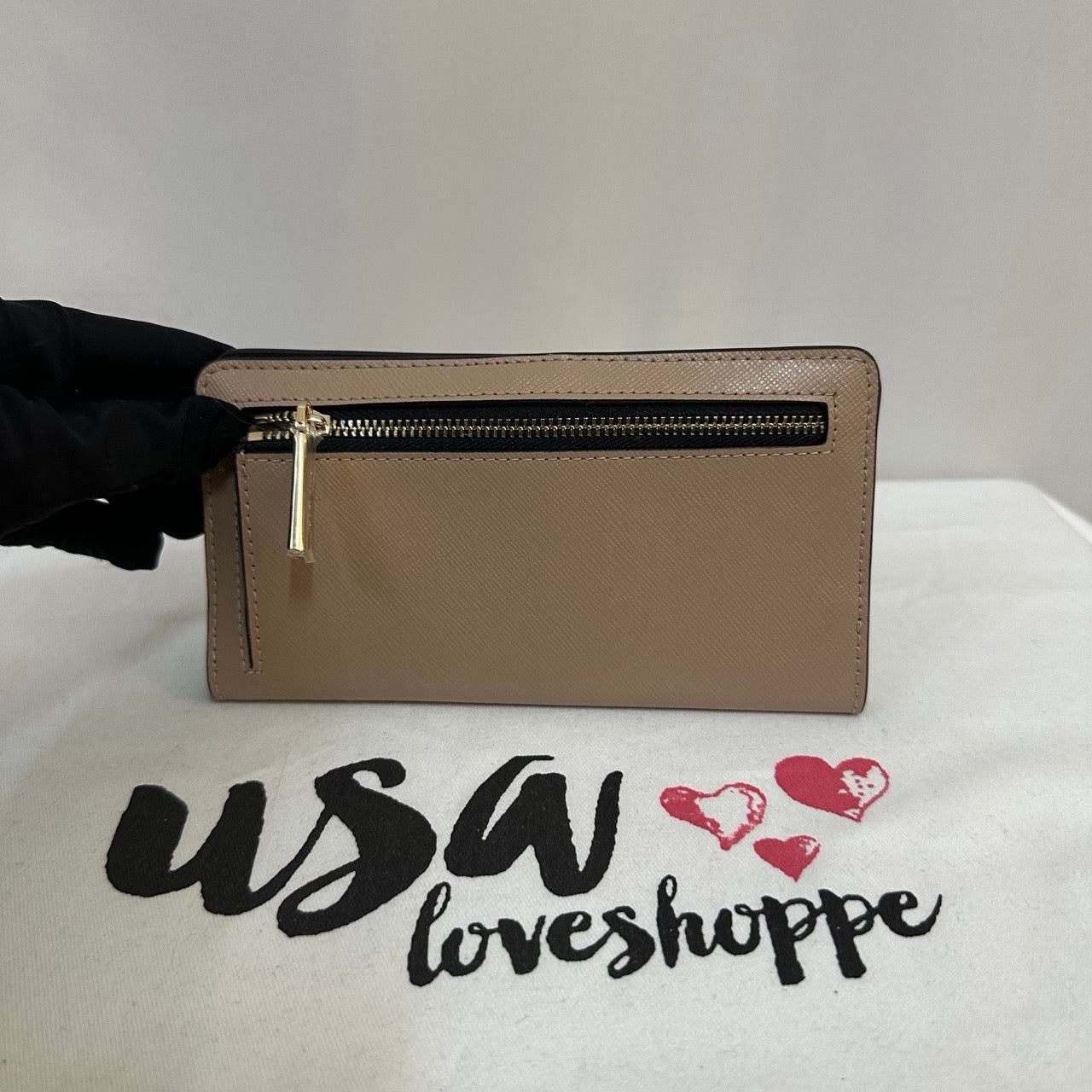 [AUCTION][READY STOCK MY] Kate Spade Madison Colorblock Large Slim Bifold in Toasted Hazelnut (KI367)