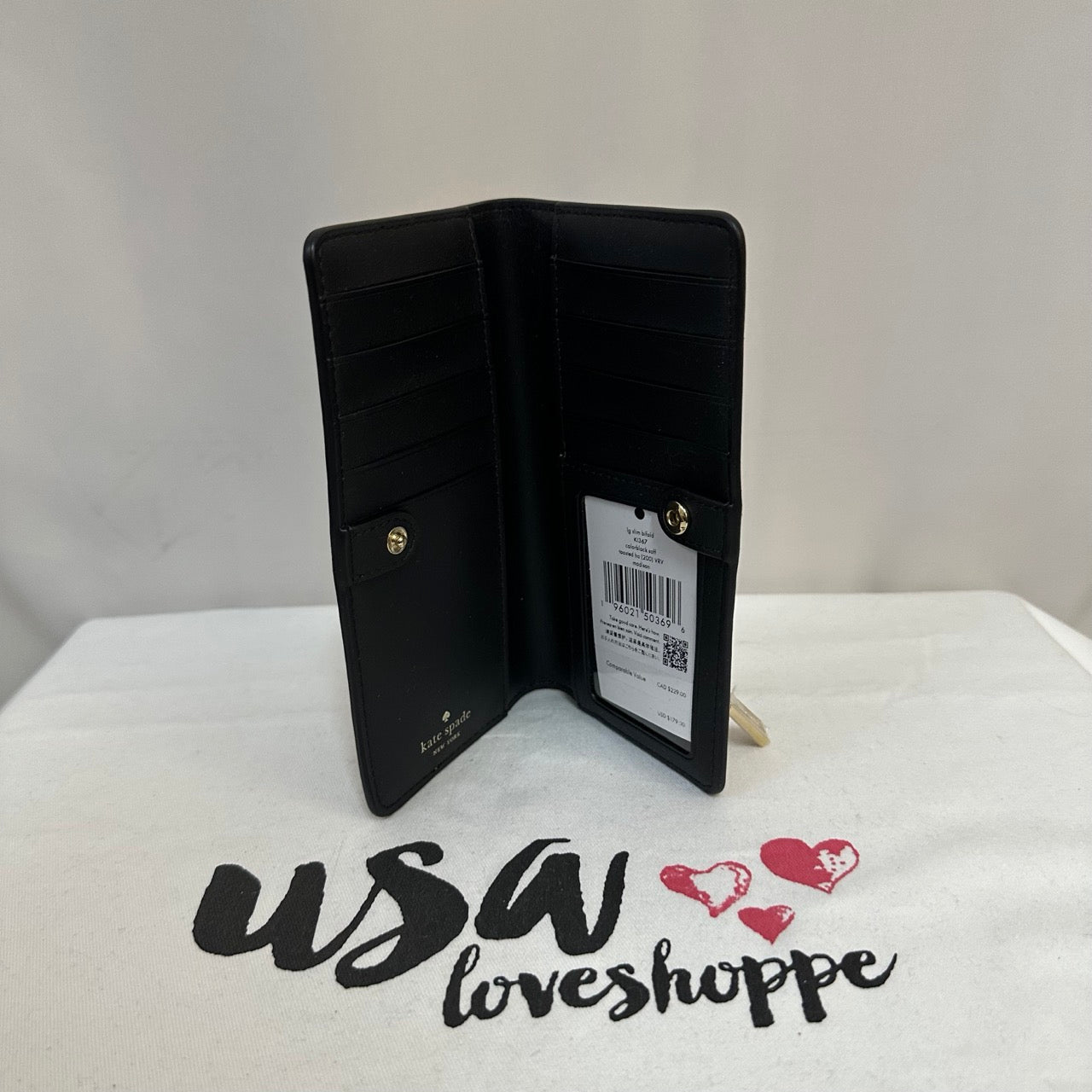 [AUCTION][READY STOCK MY] Kate Spade Madison Colorblock Large Slim Bifold in Toasted Hazelnut (KI367)