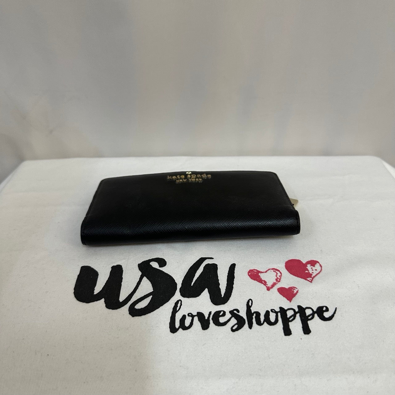 [AUCTION][READY STOCK MY] Kate Spade Staci Large Slim Bifold Wallet in Black (WLR00145)
