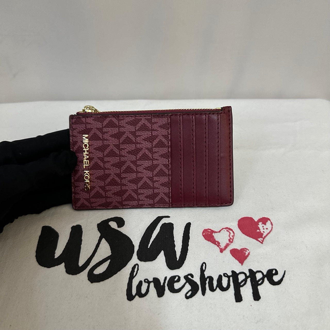 [AUCTION][READY STOCK MY] Michael Kors Jet Set Travel Medium TZ Card Case in Mulberry Multi (35F2GTVD2B)