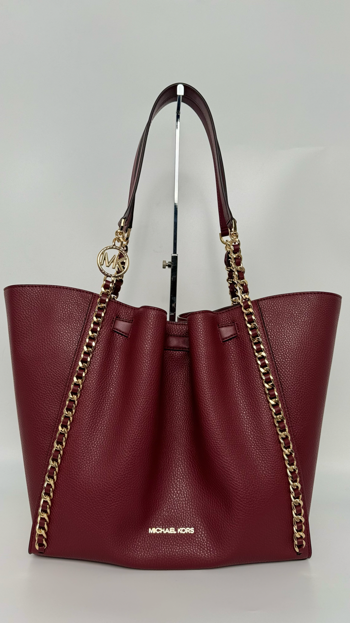 MK Mina Large Belted Chain Inly Shoulder Bag in Cherry (35H3G4MT7I)
