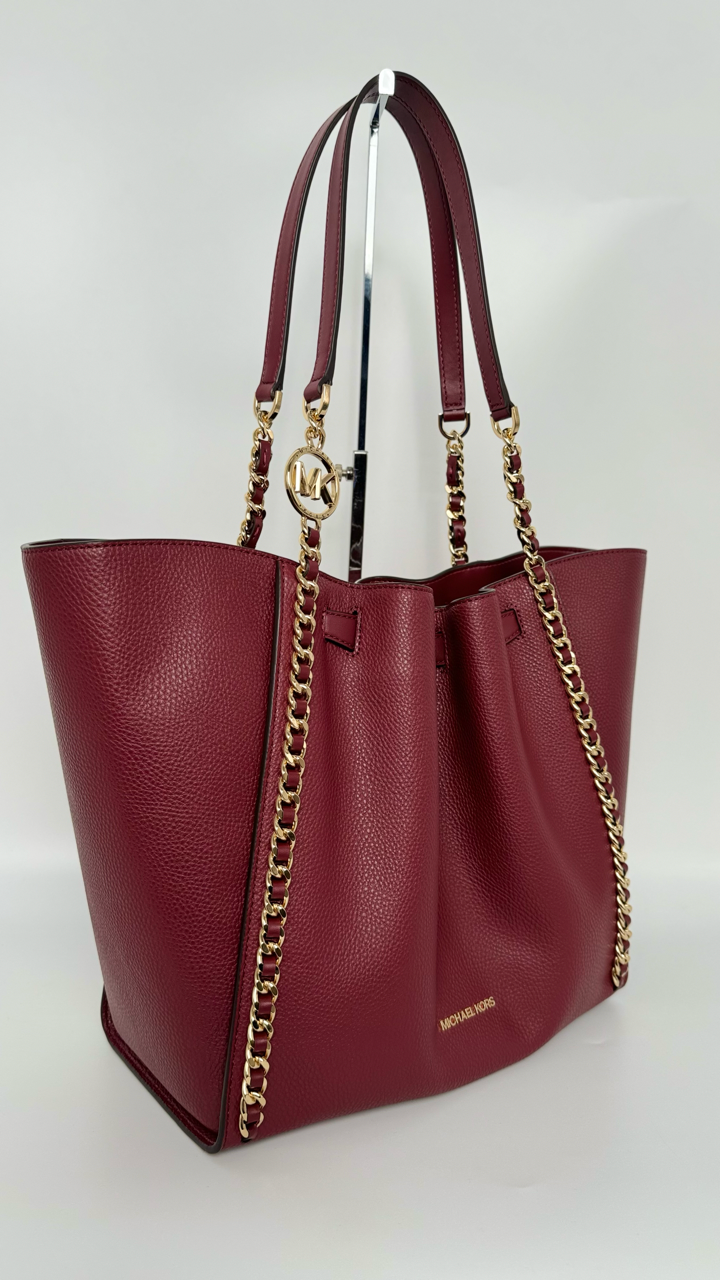 MK Mina Large Belted Chain Inly Shoulder Bag in Cherry (35H3G4MT7I)