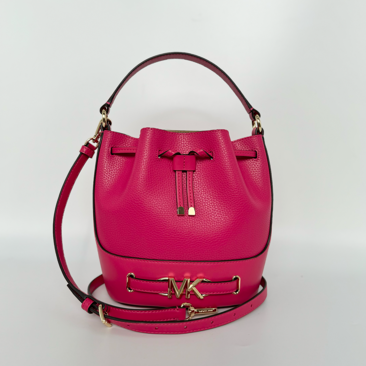 Michael Kors Reed Medium Logo Bucket Bag in Electric Pink (35S3G6RM8T)