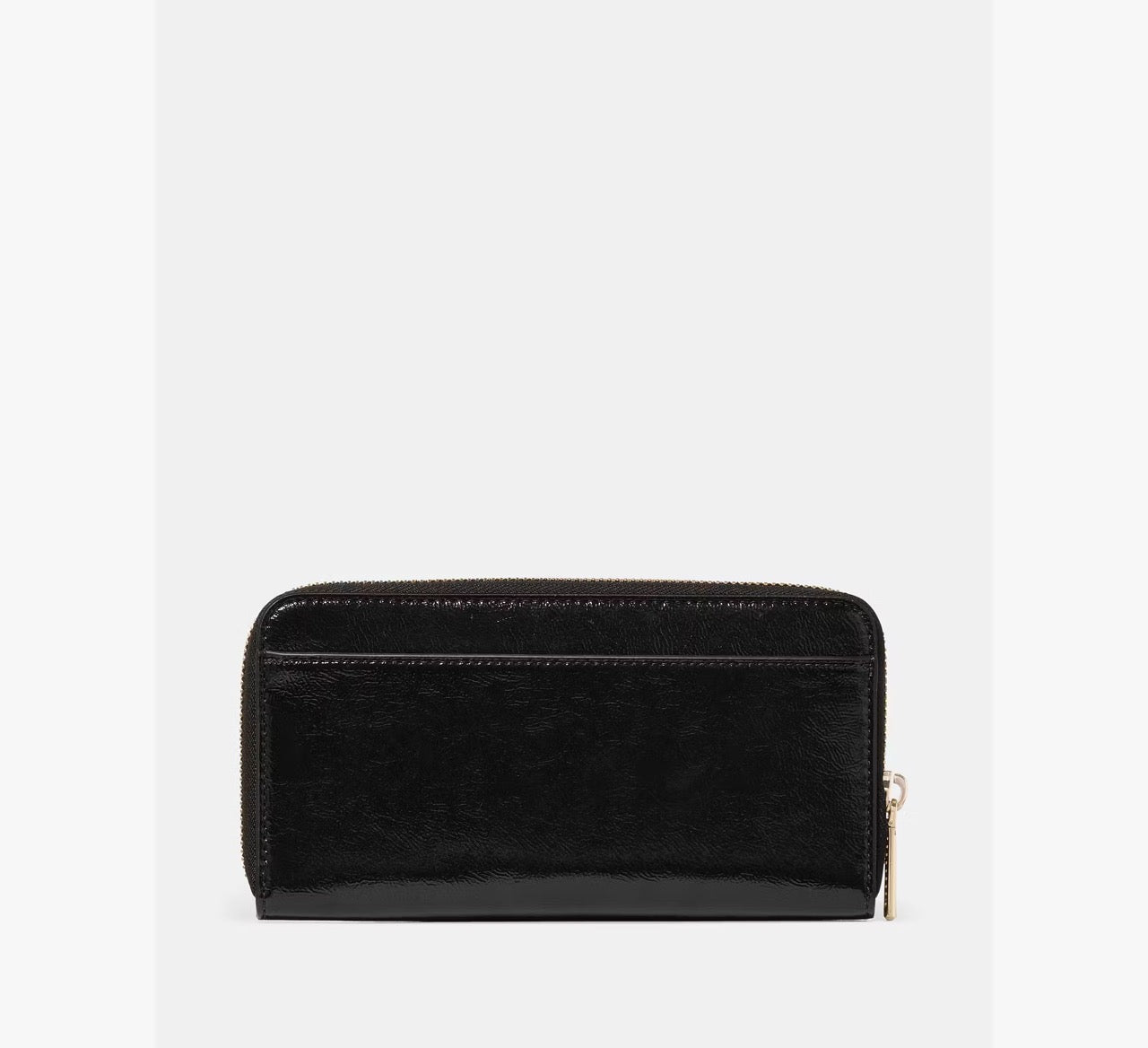 [READY STOCK MY] Kate Spade Bridget Crinkle Patent Large Continental Wallet in Black (KM549)