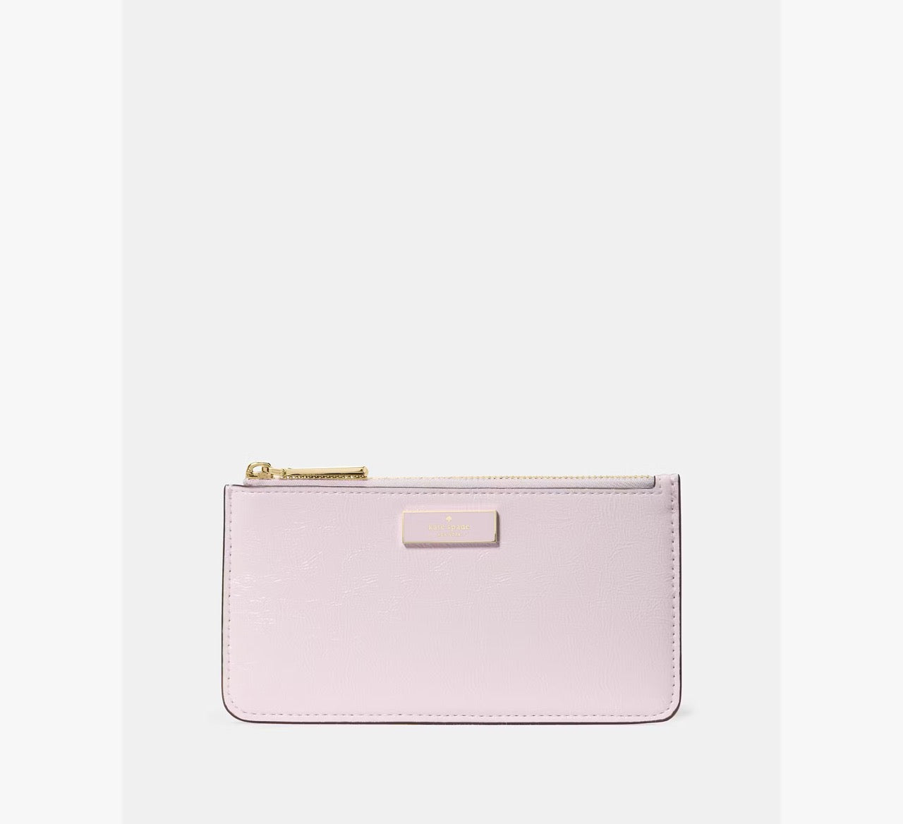 [READY STOCK MY] Kate Spade Bridget Crinkle Patent Large Slim Card Holder in Lilac Moonlight (KM550)