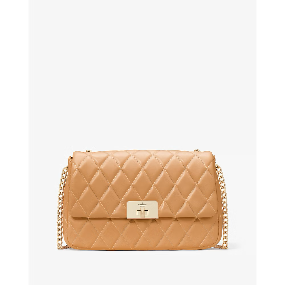 Kate Spade Carey Medium Flap Shoulder Bag in Tiramisu Mousse (KH228)