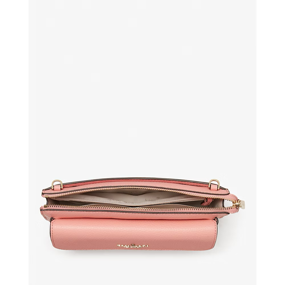 Kate Spade Leila Small Flap Crossbody in Peachy Rose (K8284)