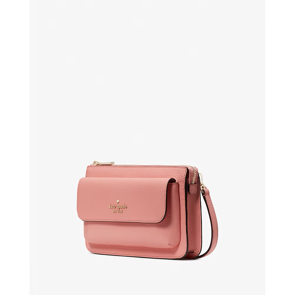 Kate Spade Leila Small Flap Crossbody in Peachy Rose (K8284)