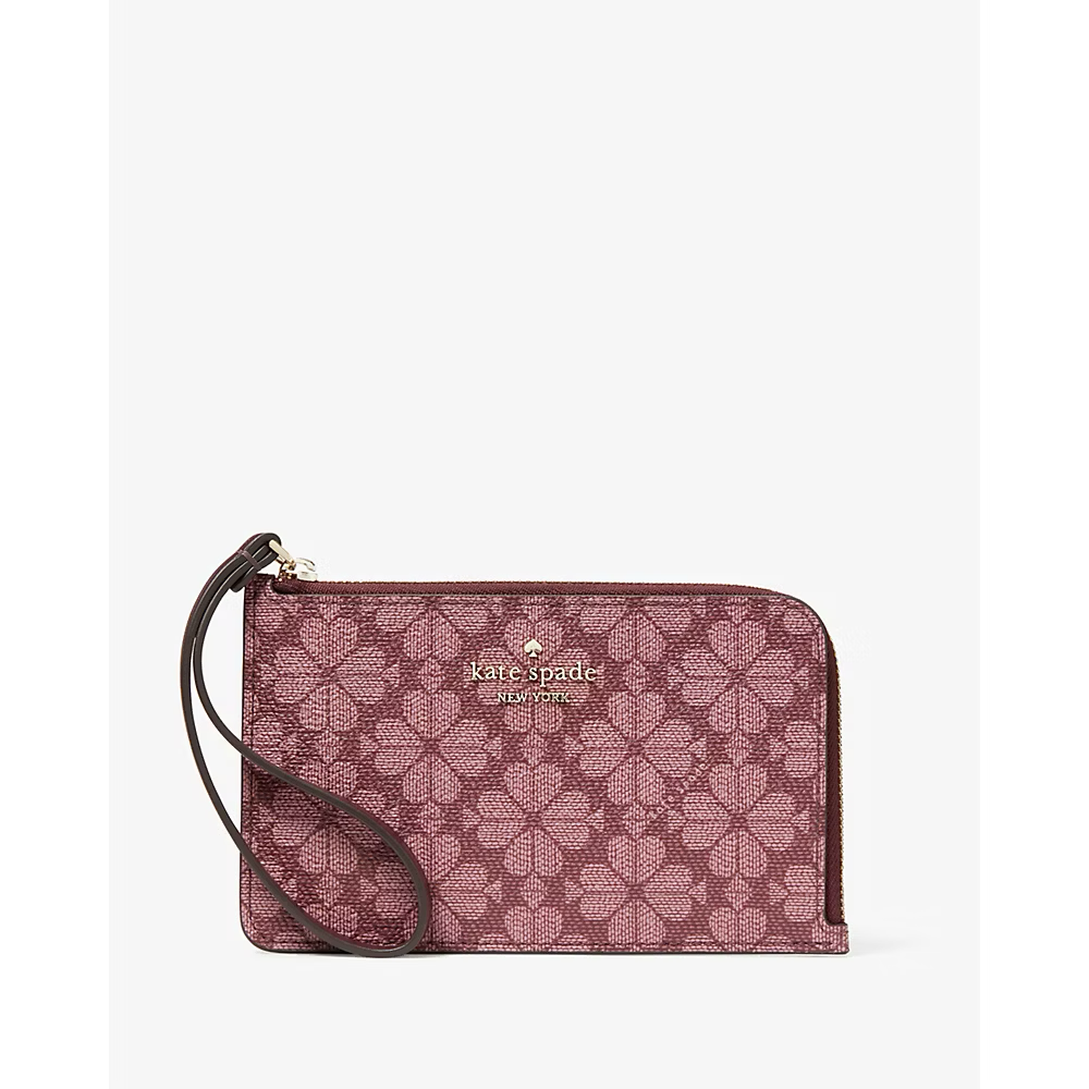 Kate Spade Lucy Small L Zip Wristlet in Grenache Multi (KH614)