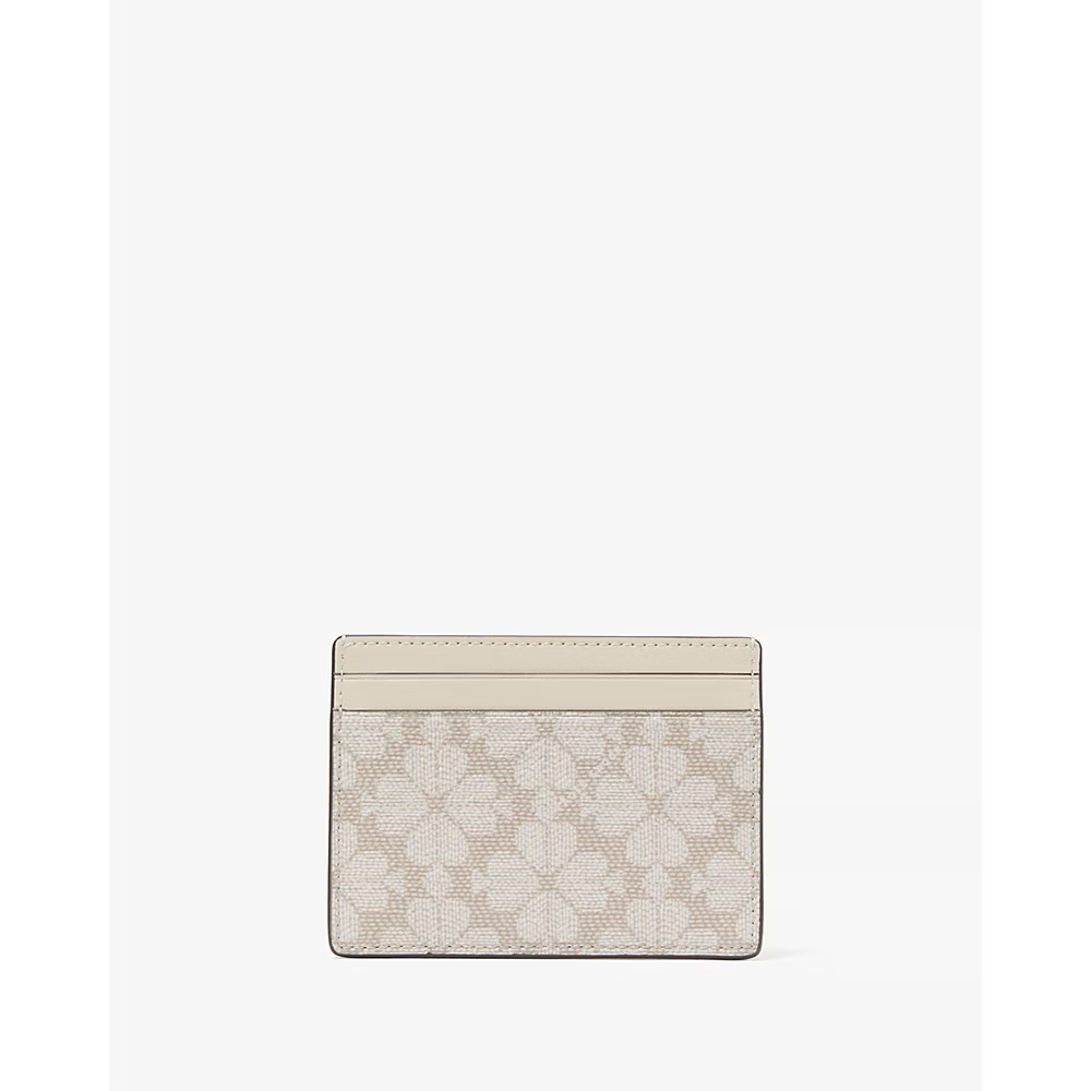 [INCOMING ETA 30 DAYS] Kate Spade Signature Spade Flower Small Slim Card Holder In Dark Beige Multi (KI371)