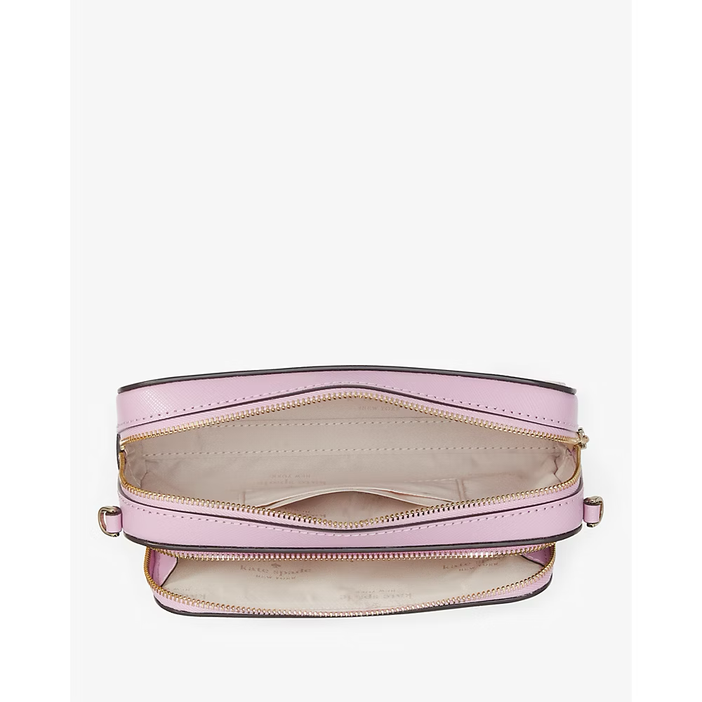 Kate Spade Staci Dual Zip Around Crossbody in Berry Cream (KG036)