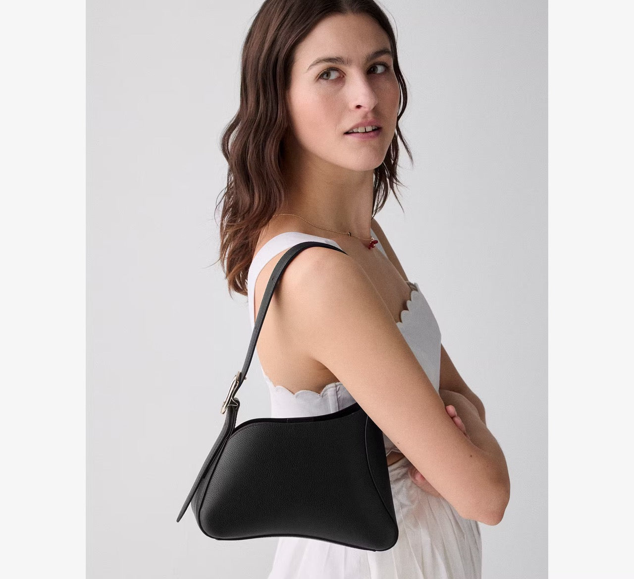 [READY STOCK MY] Kate Spade 454 Sculpted Shoulder Bag in Black (KO415)